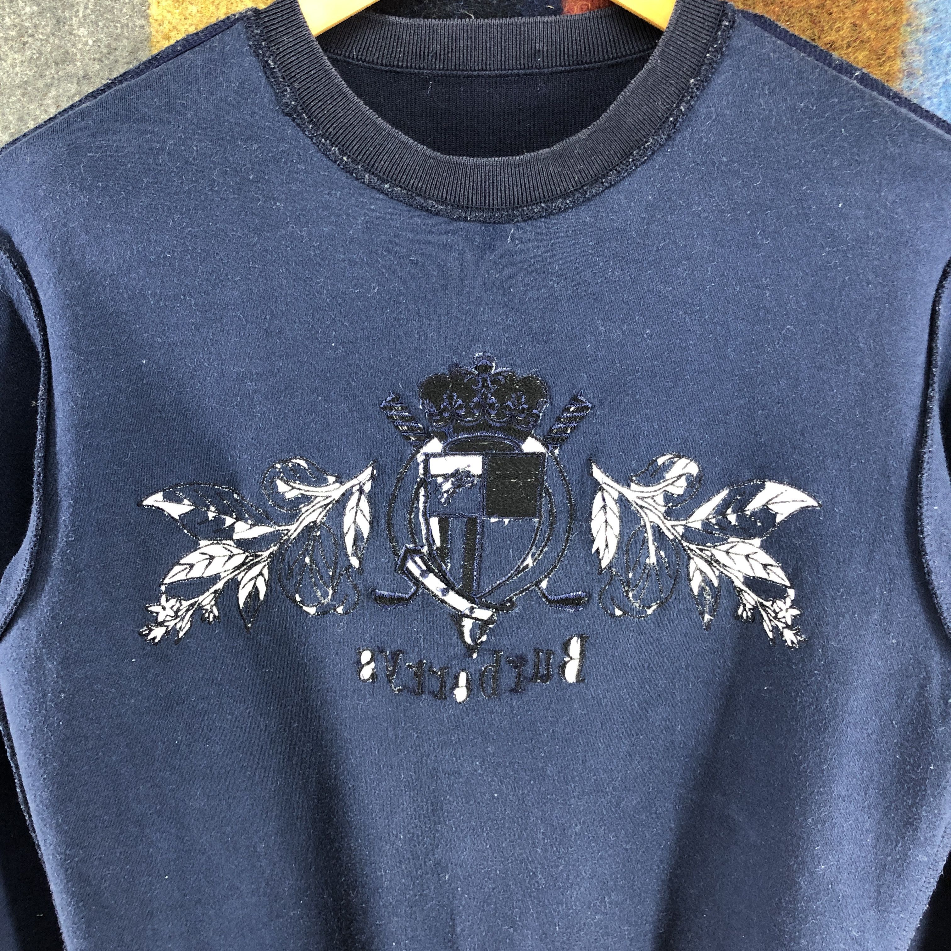 Burberry 90s Vintage BURBERRYS Crew Neck Sweatshirt #0212/J Size US S / EU 44-46 / 1 - 6 Thumbnail