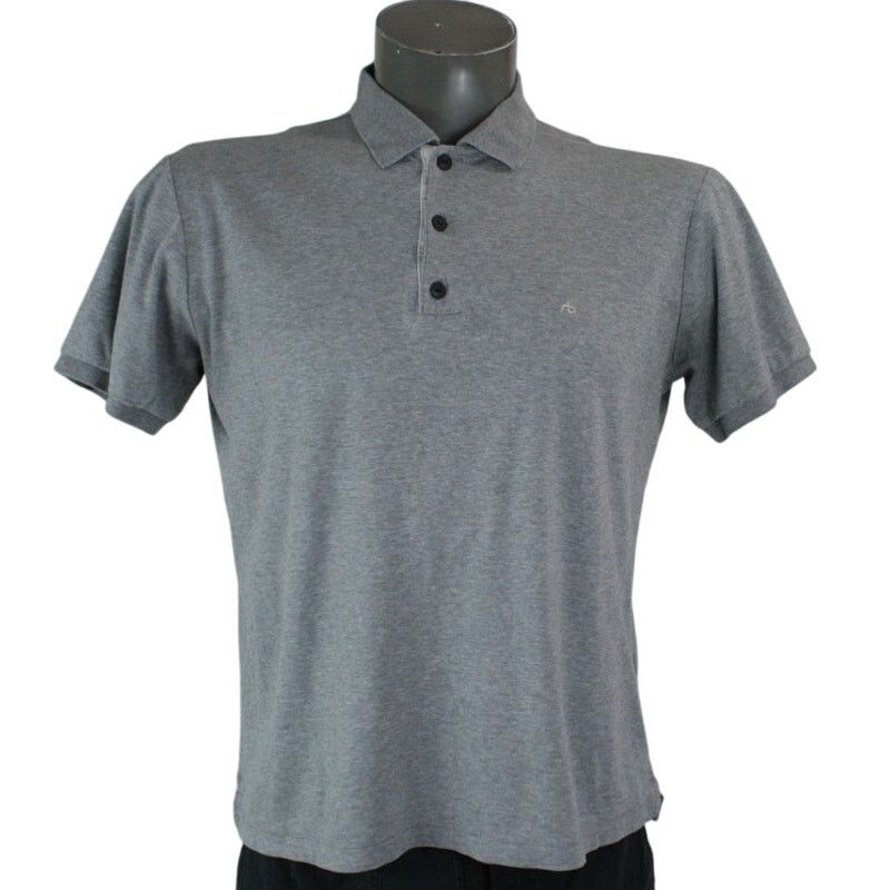 Rag & Bone Rag & Bone Crest Logo Heather Gray Short Sleeve Polo Shirt Size US M / EU 48-50 / 2 - 1 Thumbnail