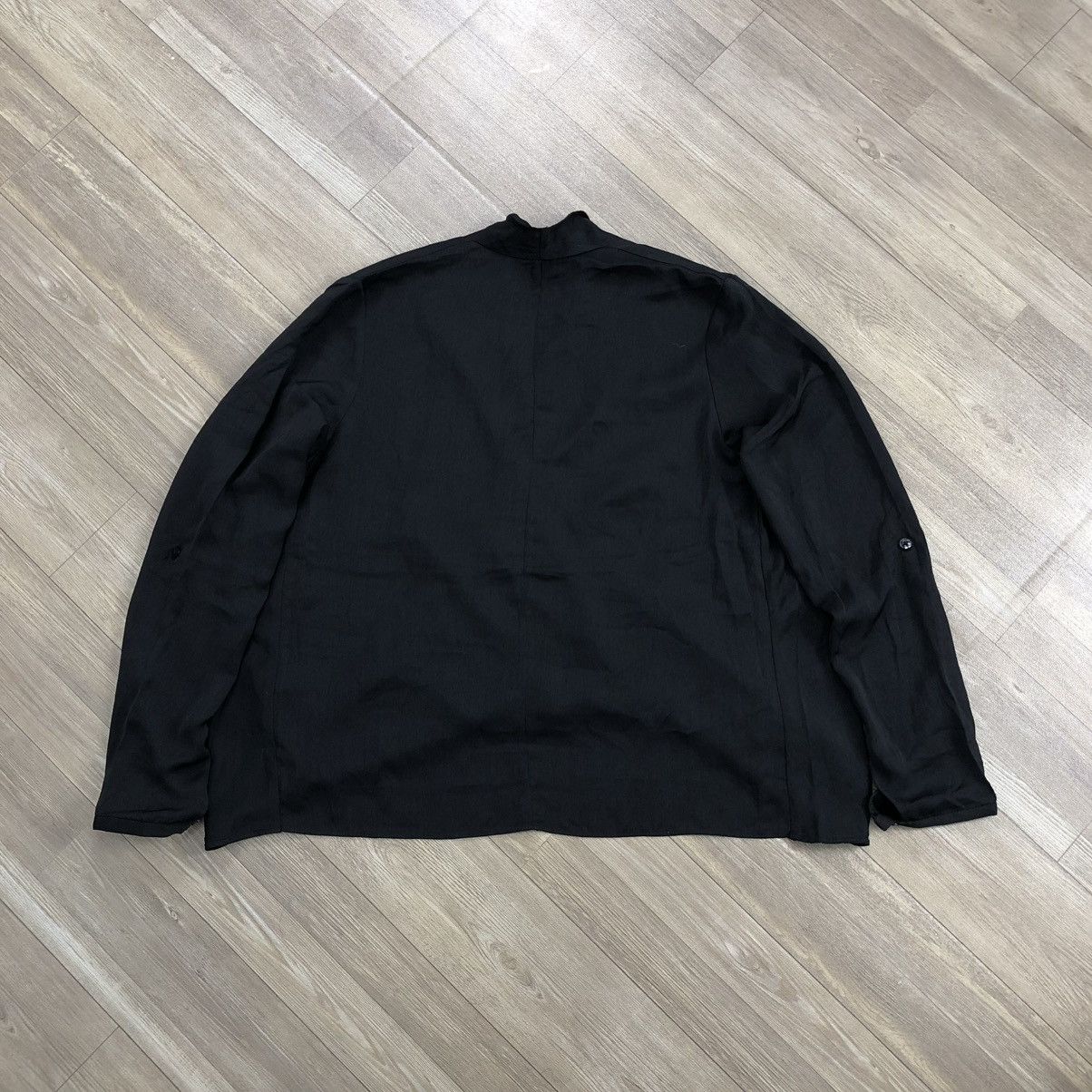 Helmut Lang Helmut Lang Draped Wrap Black Blouse Italian Designer Luxury Size M / US 6-8 / IT 42-44 - 15 Thumbnail