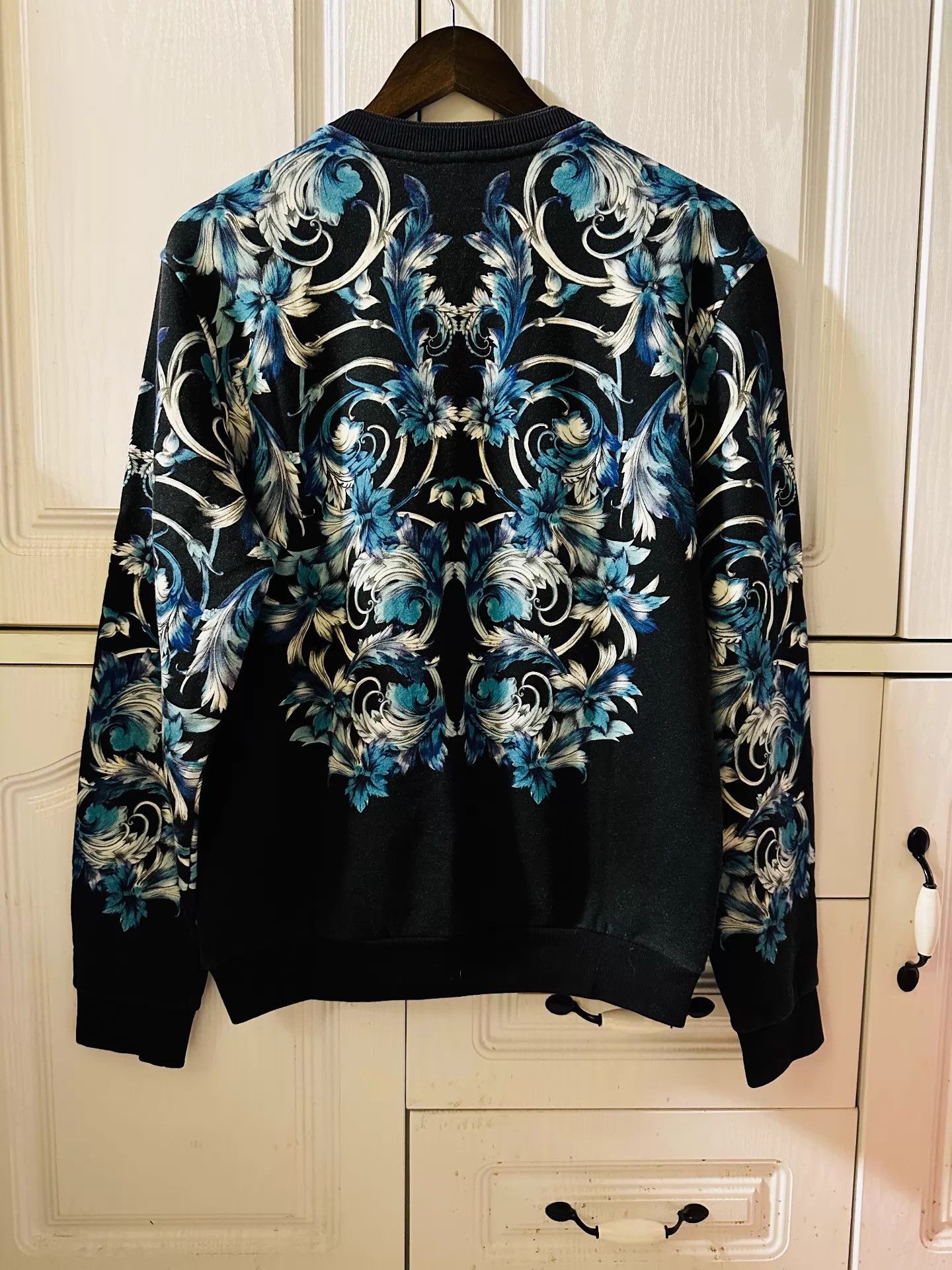 Versace Versace Main Line Blue Gold Baroque Hoodie L Size US L / EU 52-54 / 3 - 2 Thumbnail