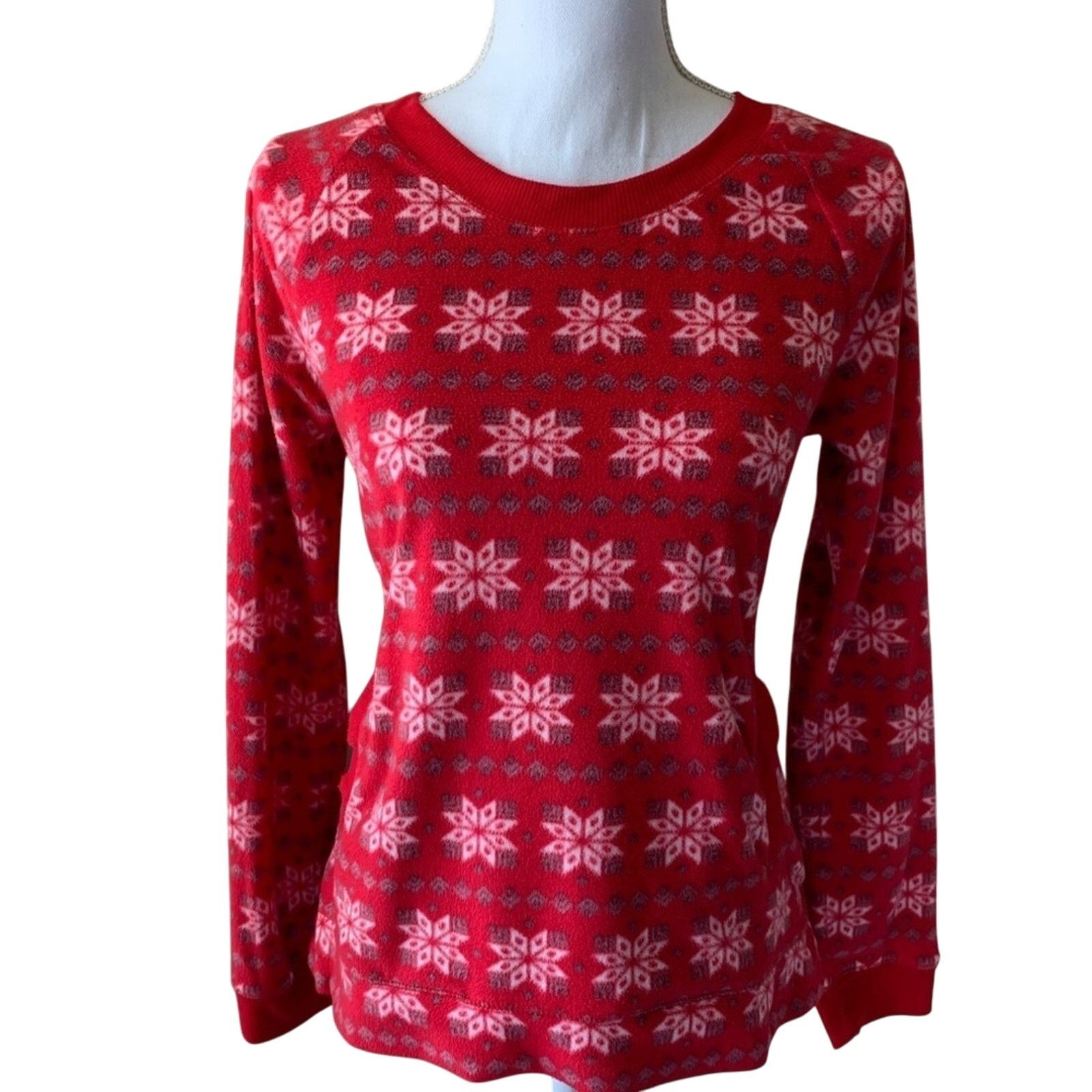 Covington Red & White Snowflake Ugly Christmas Sweater Front Pockets S Size S / US 4 / IT 40 - 1 Thumbnail