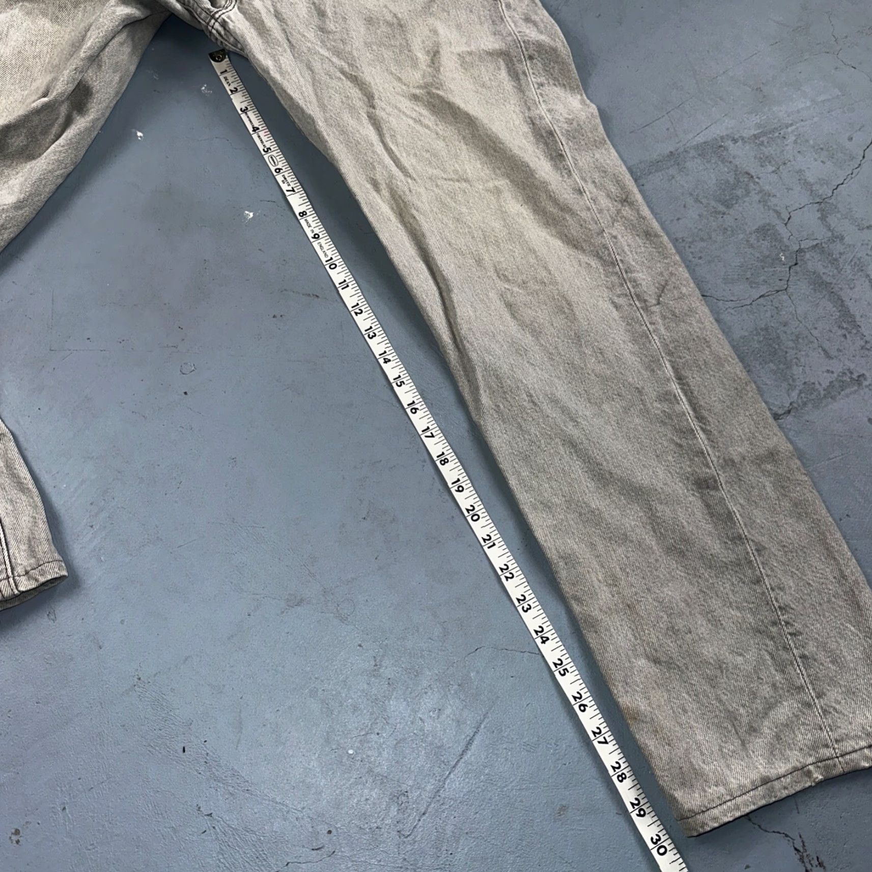 Levi's Levis 501 Vintage 90s USA Gray Light Wash Jeans 36x32 Classic Straight Mens Regular Denim Cotton Size US 36 / EU 52 - 5 Thumbnail
