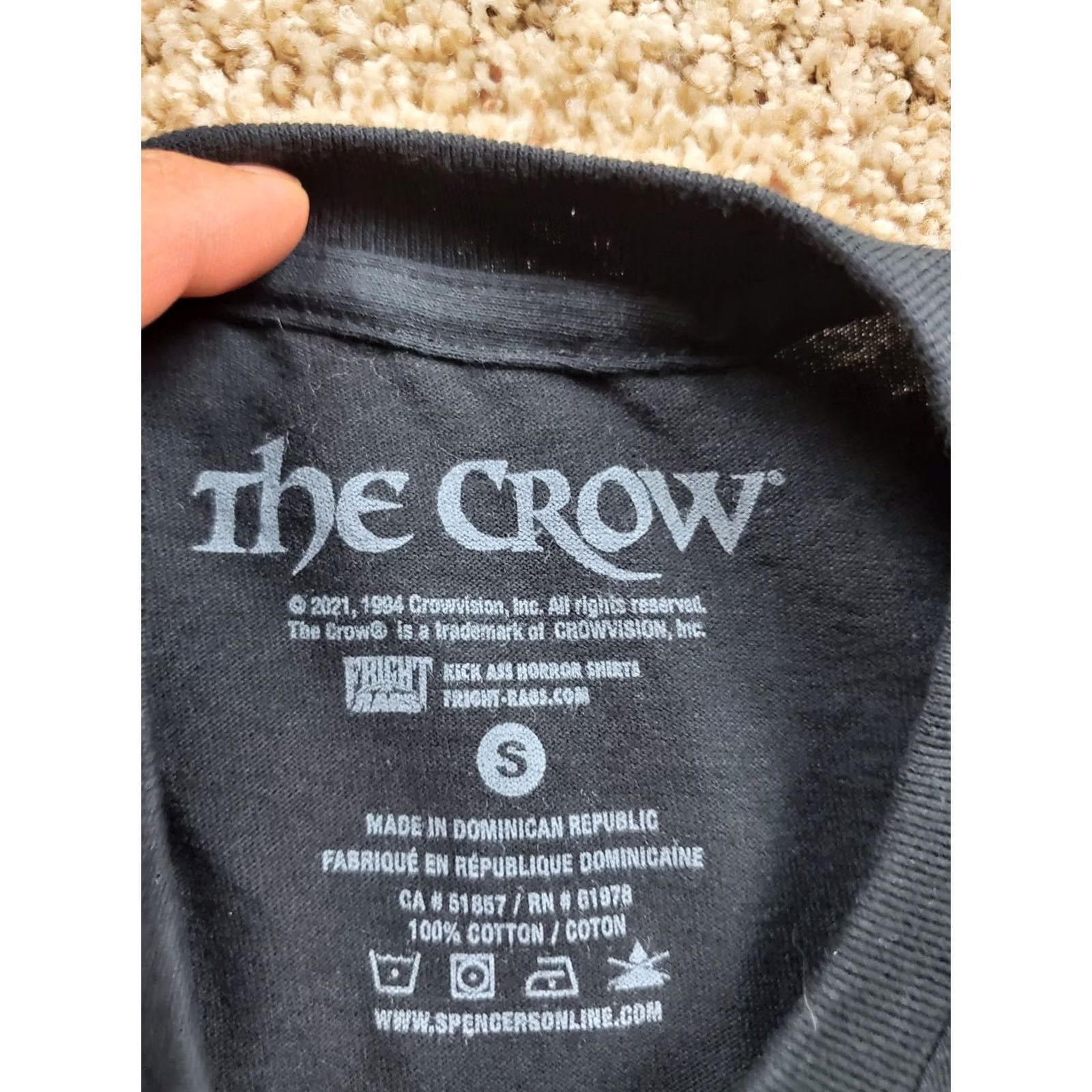 Lee The Crow T Shirt Mens Small Black Short Sleeve Graphic Crew Neck 90s Horror Movie Vintage? Size US S / EU 44-46 / 1 - 3 Thumbnail