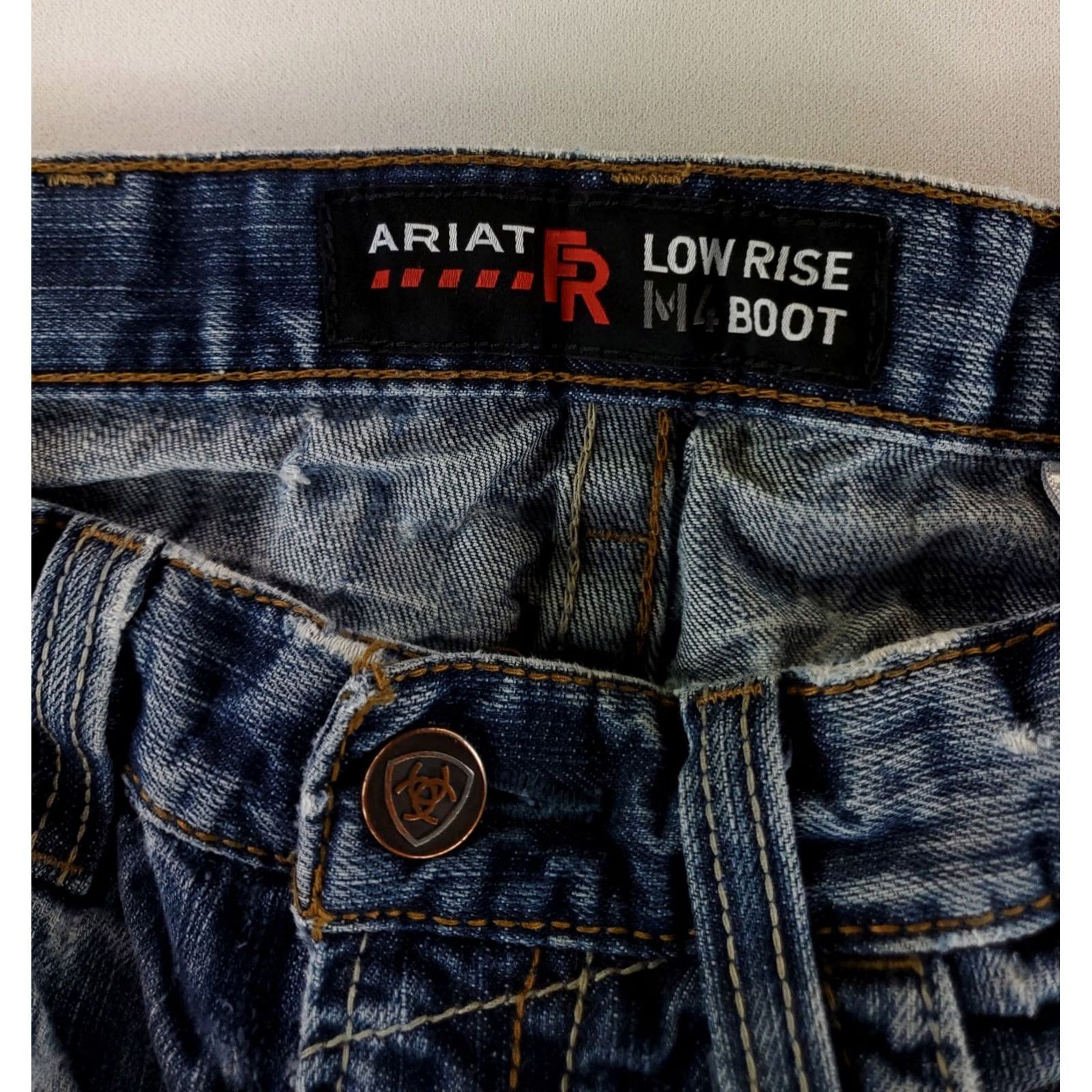 Ariat Ariat FR Jeans Low Rise M4 Boot Cut Blue Mens 33x34 32x34 Inseam 33 Bootcut Jeans Size US 32 / EU 48 - 3 Thumbnail
