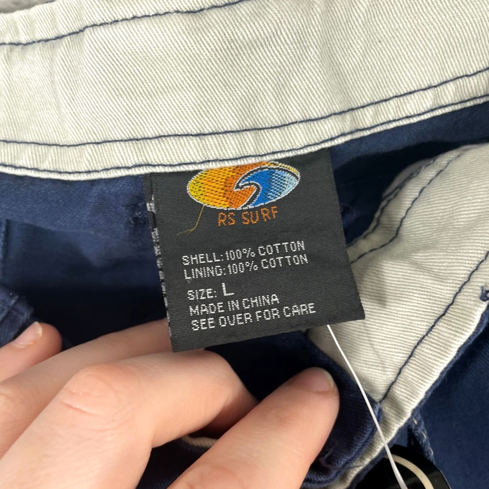 Vintage RS Surf Cargo Shorts Mens Large Navy Blue Baggy Skater Y2K Style Size US 34 / EU 50 - 5 Thumbnail