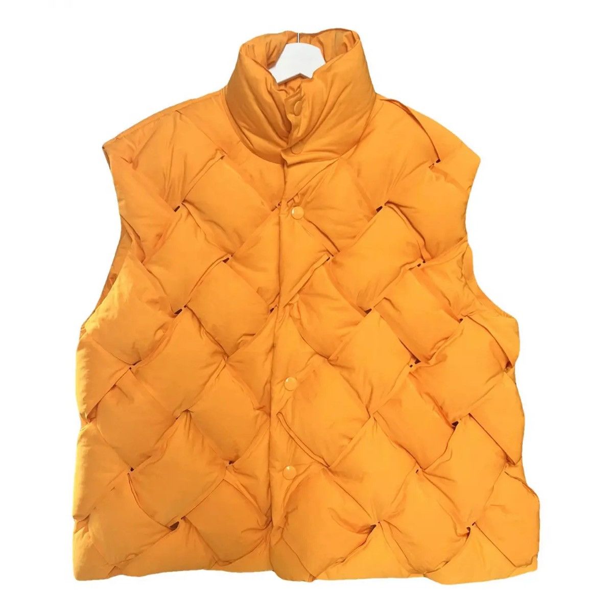 Bottega Veneta Tech Quilted Intrecciato Padded Shell Vest in Orange Size US S / EU 44-46 / 1 - 1 Thumbnail