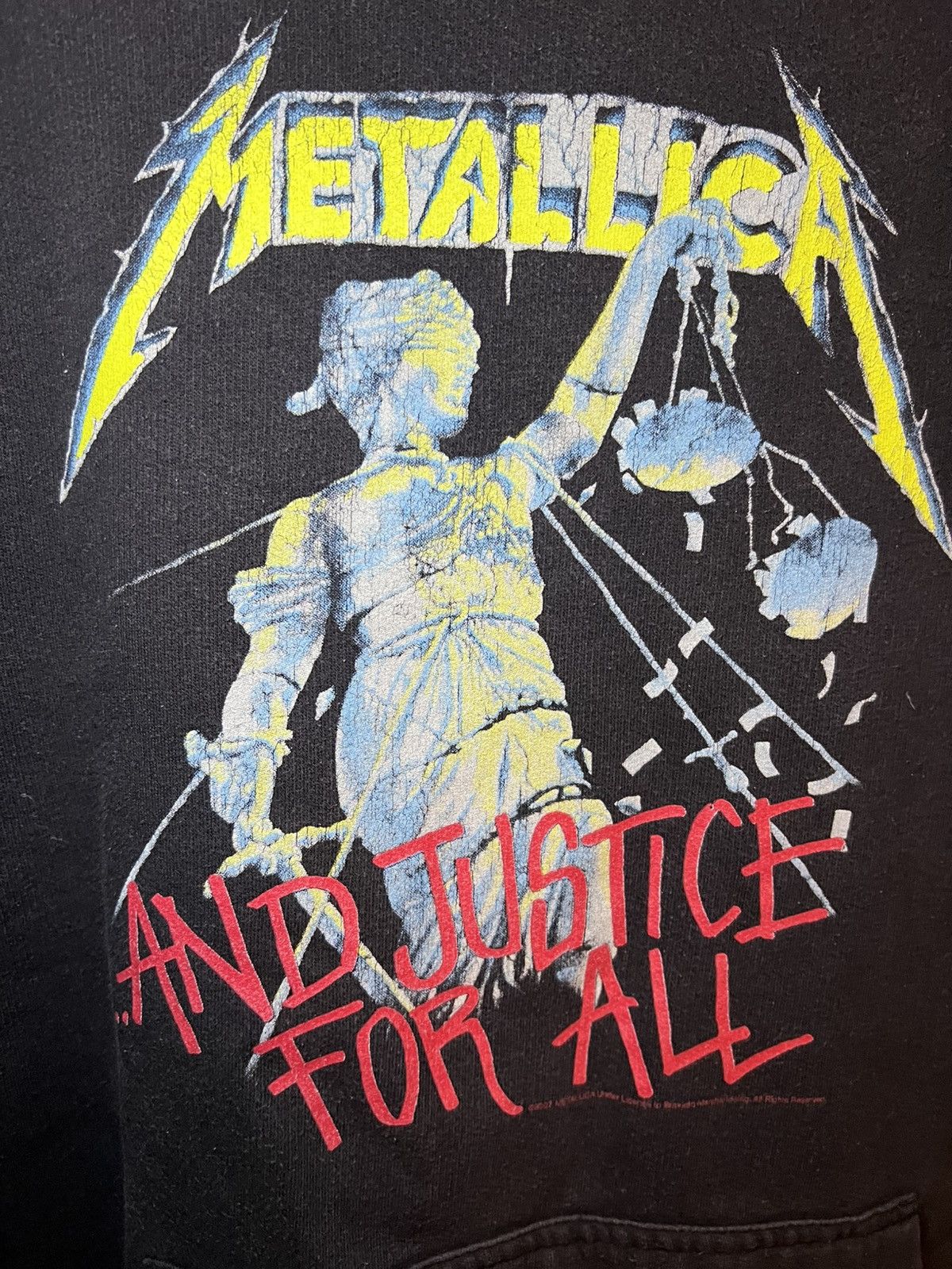 Metallica Vintage 2007 Metallica “And Justice For All” pullover hoodie Size US XL / EU 56 / 4 - 7 Thumbnail