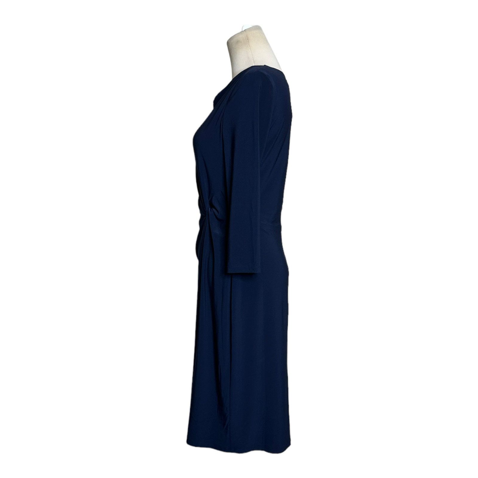 Ralph Lauren Ralph Lauren navy blue 3/4 sleeves cowl neck dress size 2 Size XS / US 0-2 / IT 36-38 - 4 Thumbnail