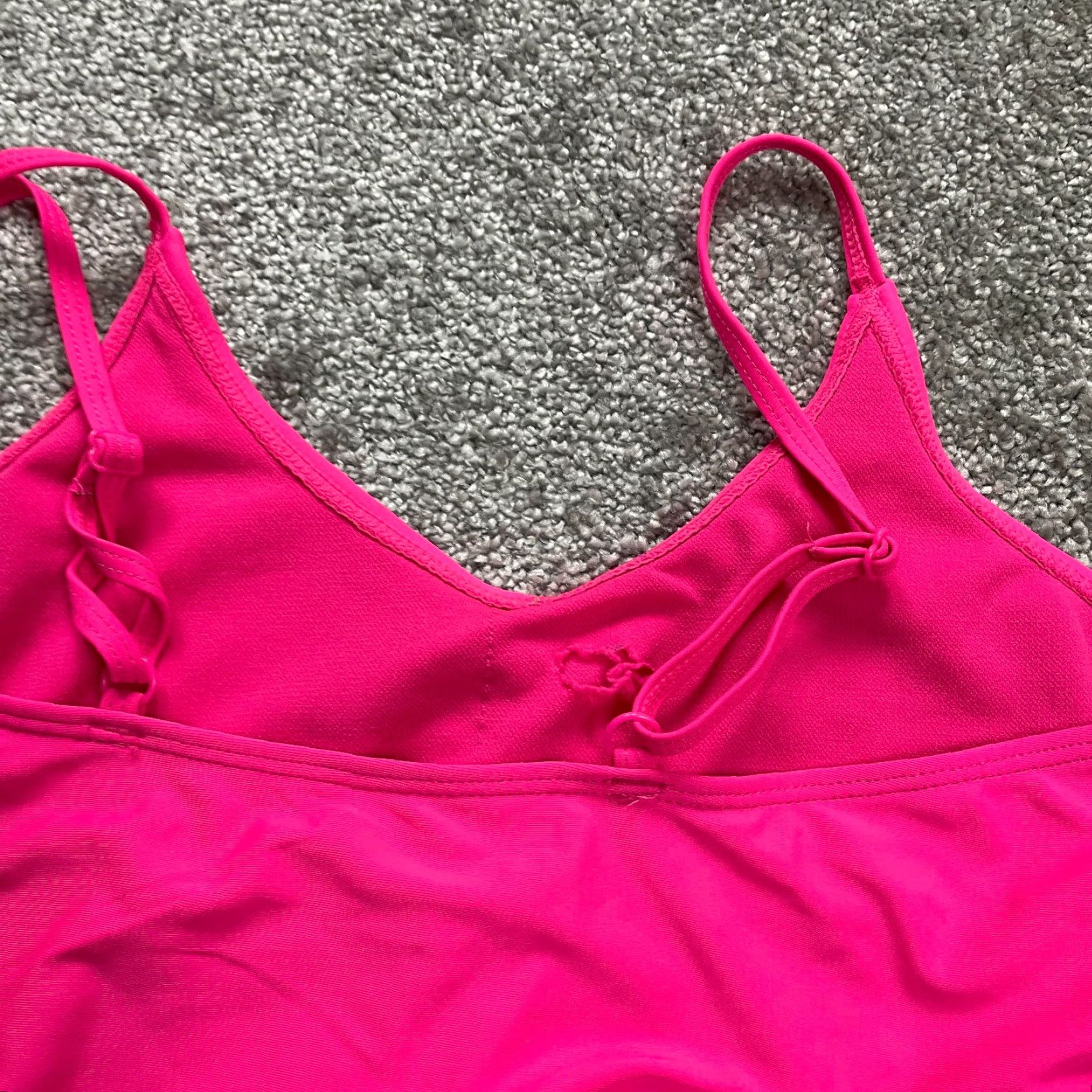 Vintage VINTAGE Unbranded Women's Tankini Swimsuit S Solid Pink Summer Beach Adjustable Strap Size ONE SIZE - 5 Thumbnail