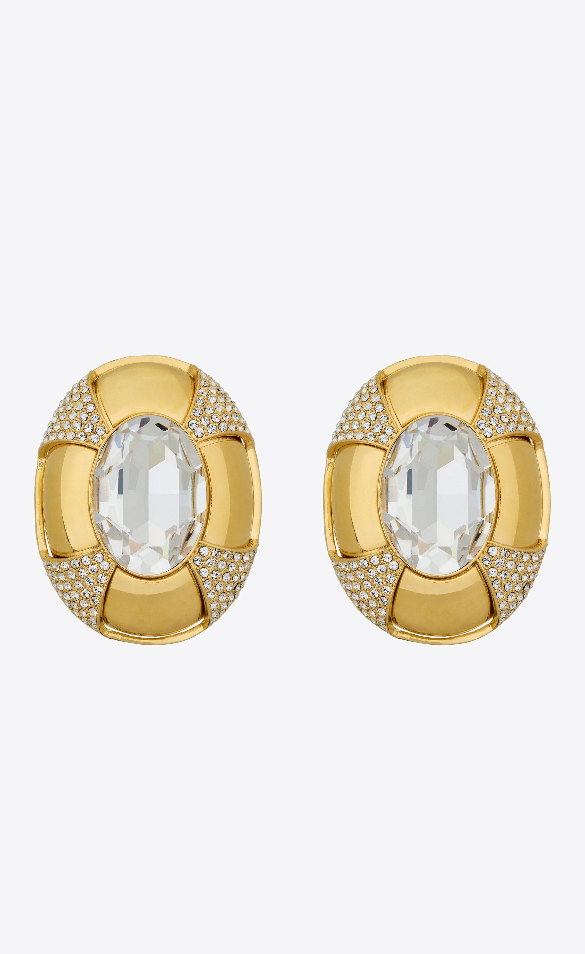 Saint Laurent Paris o1s1wg110325 Size: OS / 747681 Saharienne Earrings in Metal Size ONE SIZE - 1 Thumbnail