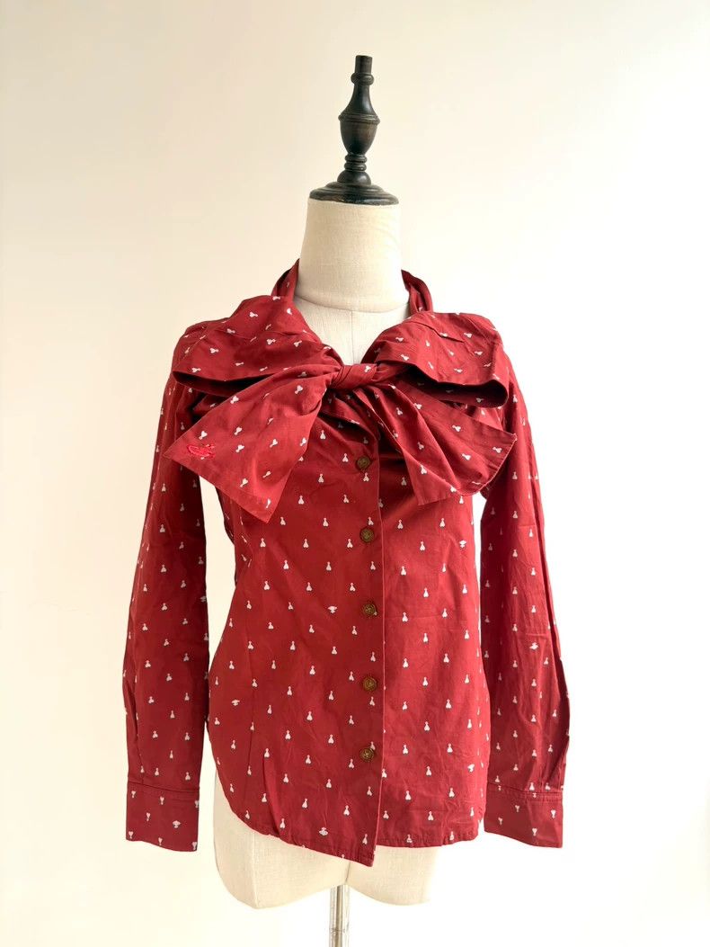 Vivienne Westwood Vivienne Westwood size1 A red shirt with a big bow of love Size M / US 6-8 / IT 42-44 - 1 Thumbnail