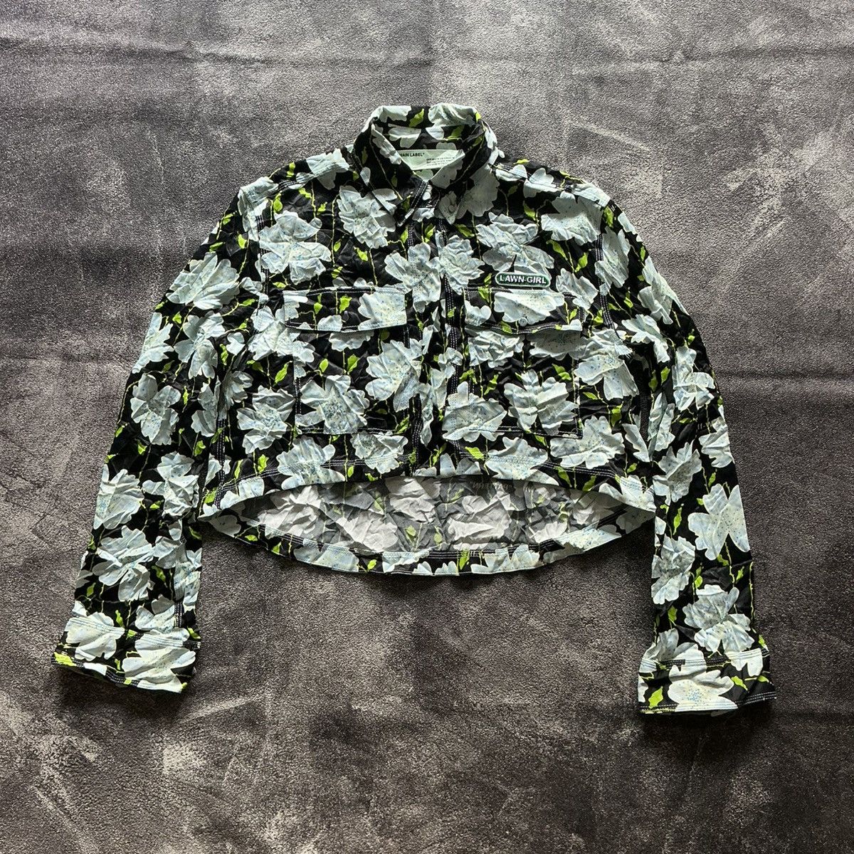 Off-White OFF-WHITE™ “Lawn-Girl” Cropped Floral Utility Shirt Size M / US 6-8 / IT 42-44 - 1 Thumbnail