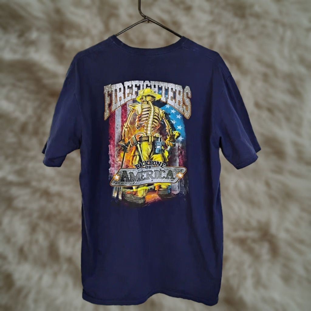 New Balance New Balance T-Shirt Mens Large Blue Fire Miami Backbone Of America Size US L / EU 52-54 / 3 - 1 Thumbnail