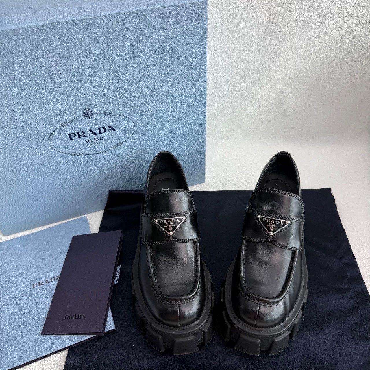 Prada Prada Black Lowtop Sneakers us_5 Women Size US 5 / IT 35 - 1 Thumbnail
