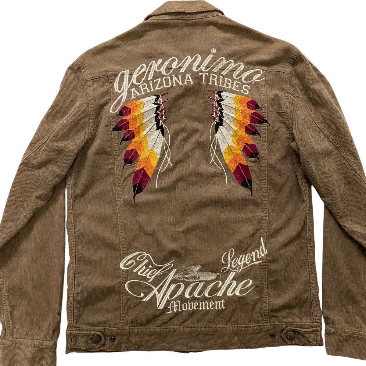 Vintage ☀️Gerinimo Arizona Tribes Native corduroy zipper jacket Size US S / EU 44-46 / 1 - 6 Thumbnail