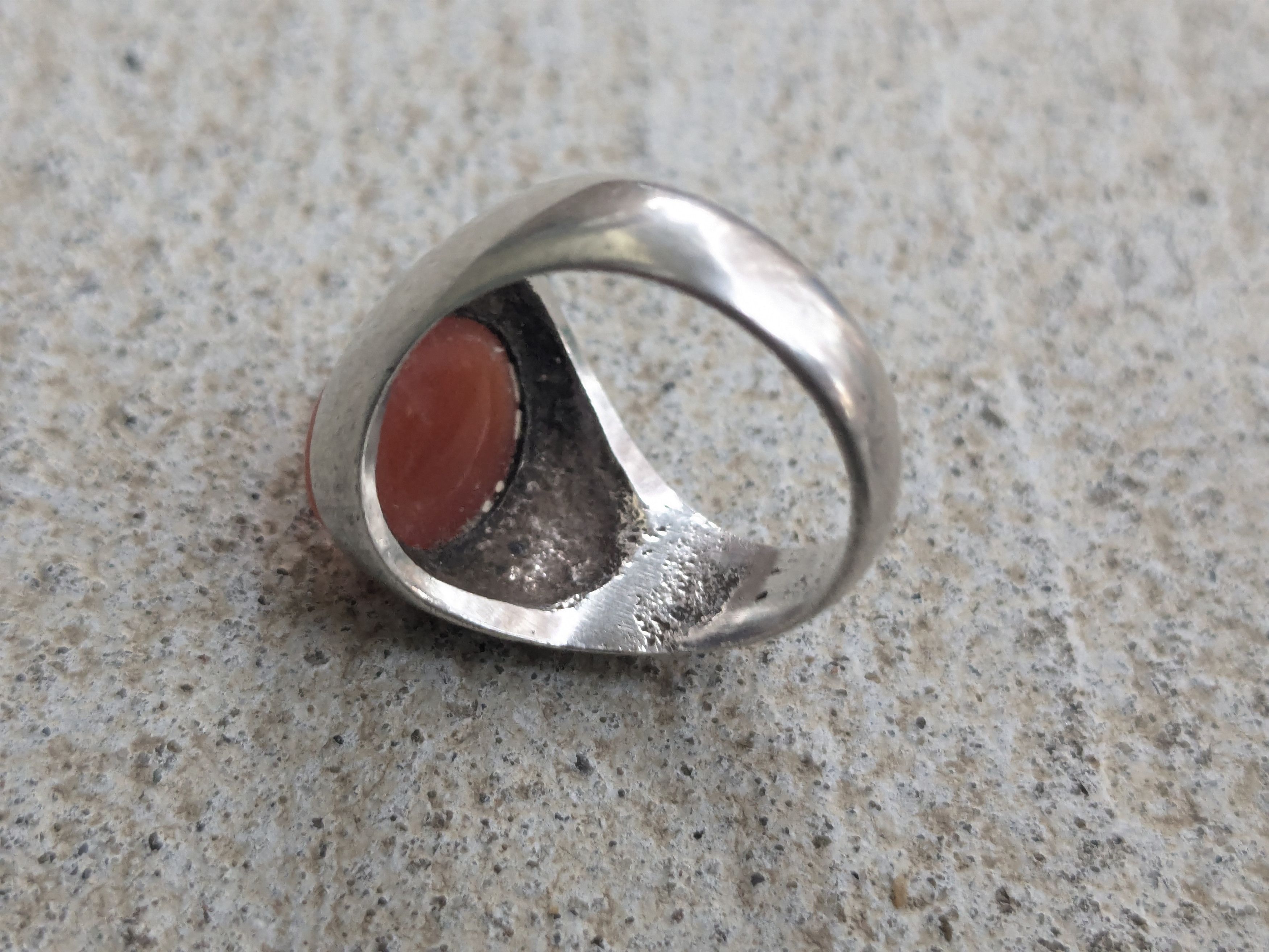 Jewelry × Sterling Silver Vintage Sterling Silver Ring Carnelian Oval 8.75 Orange Size ONE SIZE - 7 Thumbnail