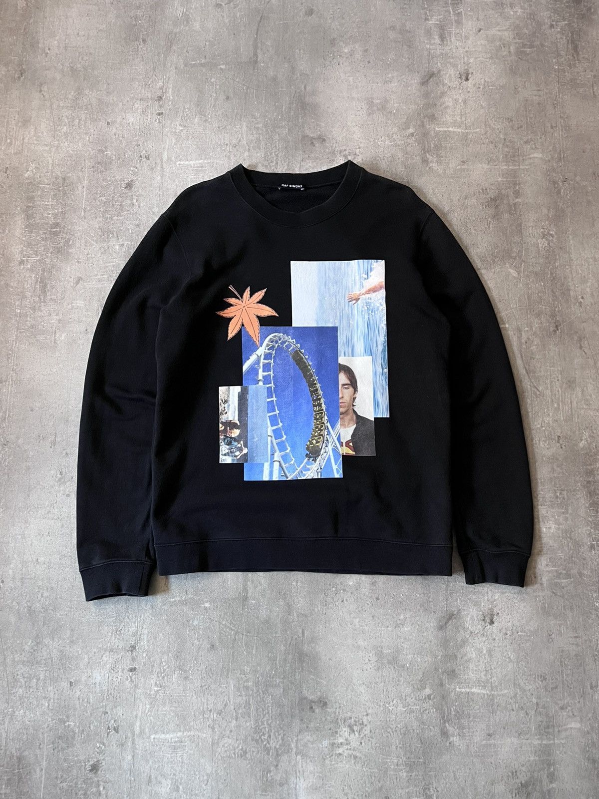 Raf Simons Raf Simons S/S 15 Rollercoaster collage black sweatershirt Size US L / EU 52-54 / 3 - 1 Thumbnail
