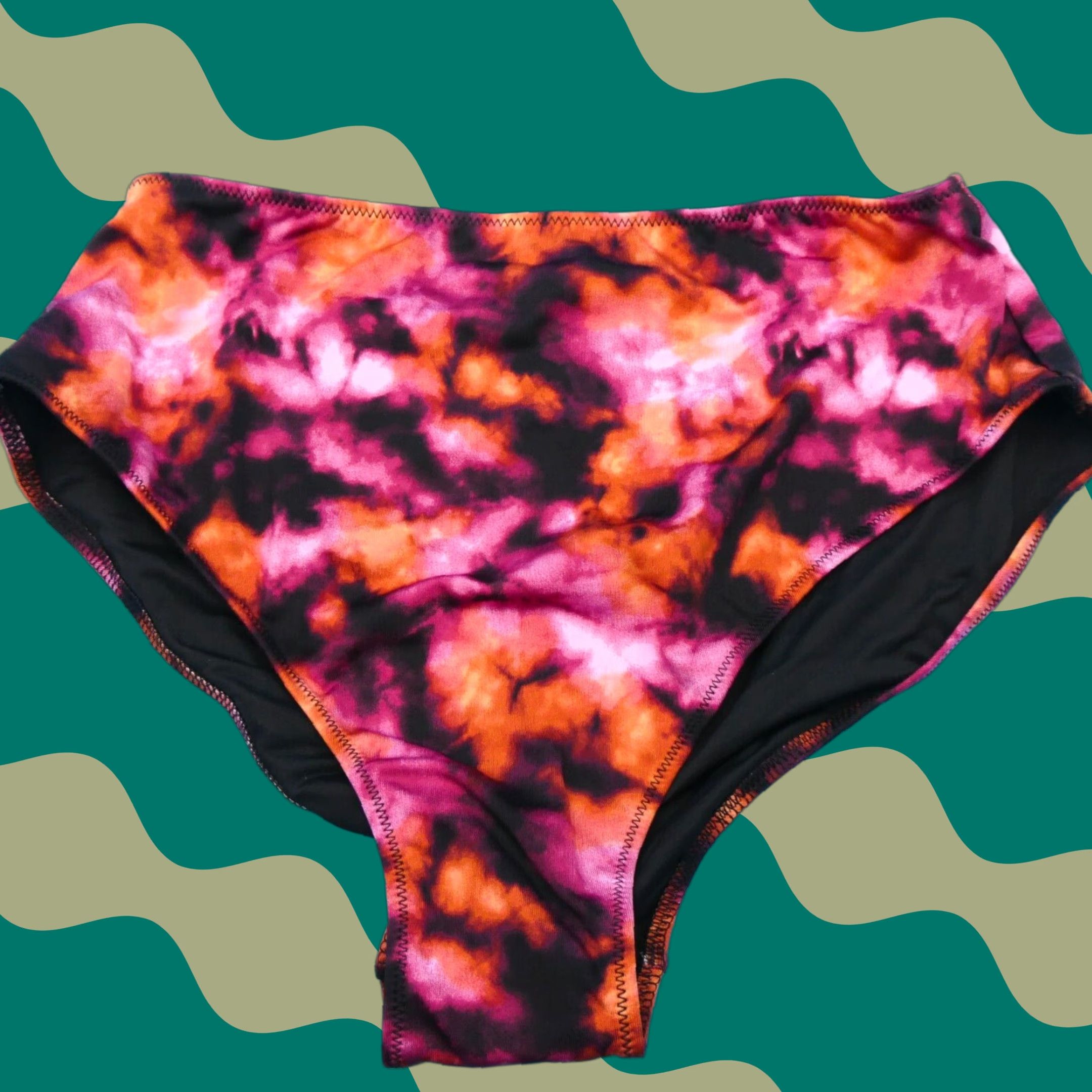 Victoria's Secret Large Galaxy Print High Waist Brazilian Mini Bikini Bottom Swim Multicolor