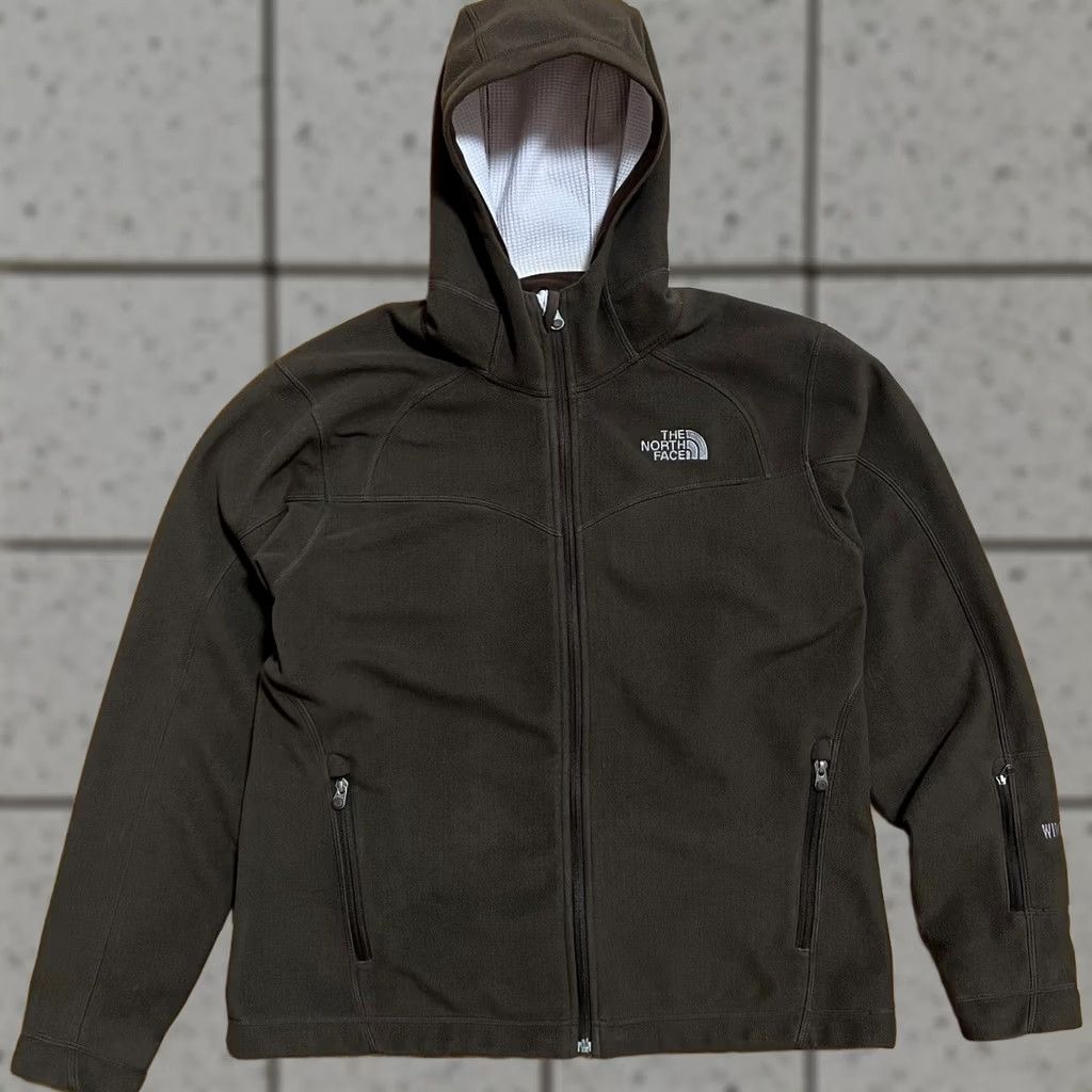 The North Face The North Face Windwall Fleece Hood Jacket Women's L Brown Zip Hoodie Size L / US 10 / IT 46 - 1 Thumbnail