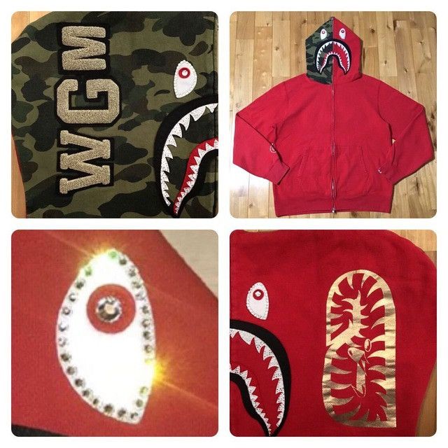 Bape × Swarovski 🔥XL🔥 BAPE Swarovski shark full zip hoodie a bathing ape Size US XL / EU 56 / 4 - 1 Thumbnail
