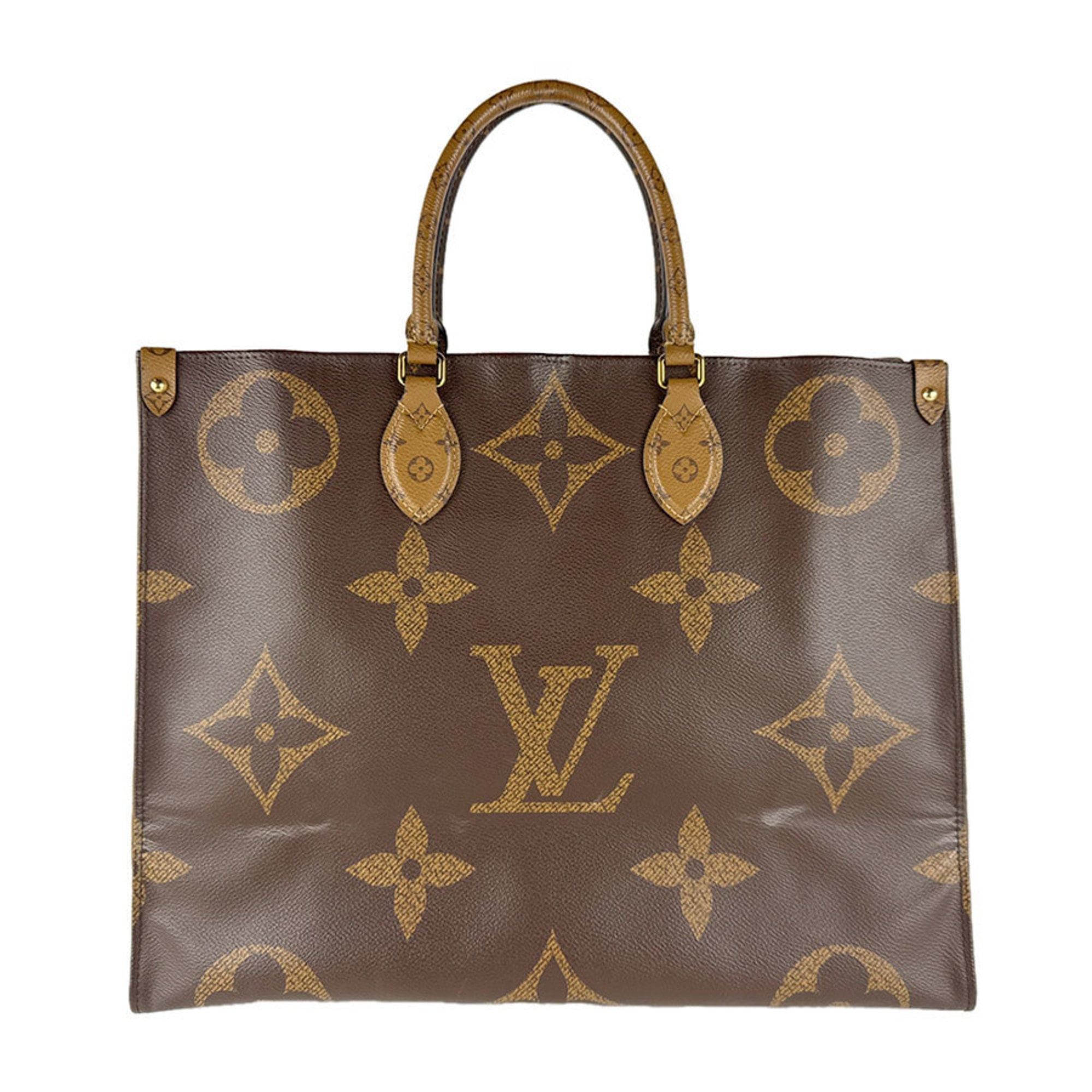 Louis Vuitton Louis Vuitton Monogram Giant On-the-Go Handbag GM/Monogram Brown Unisex M44576 z8529 Size ONE SIZE - 1 Thumbnail