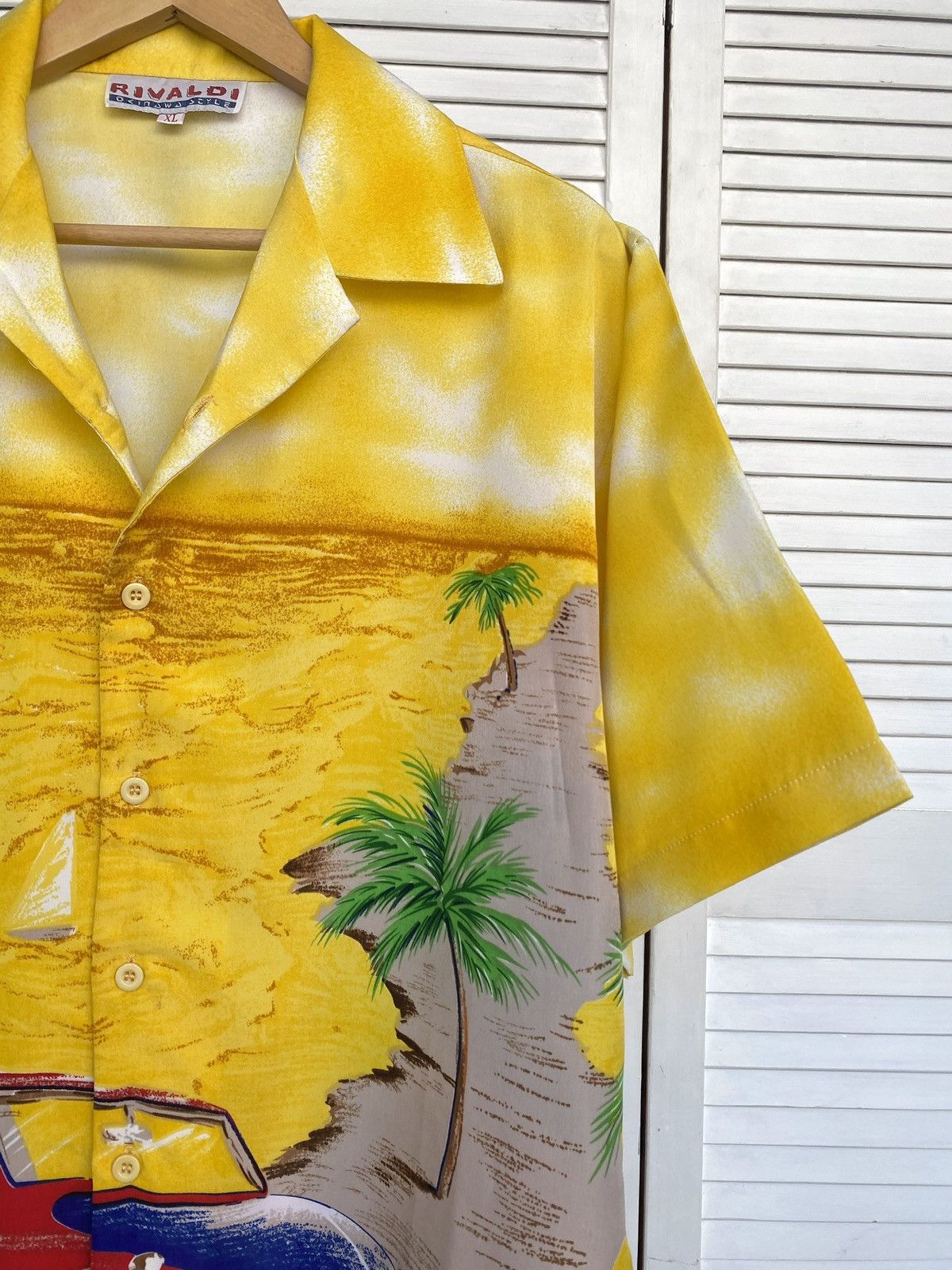 Vintage Vintage Rivaldi Hawaiian Shirt Surf Car Beach Aloha Sunset Size US XL / EU 56 / 4 - 7 Thumbnail