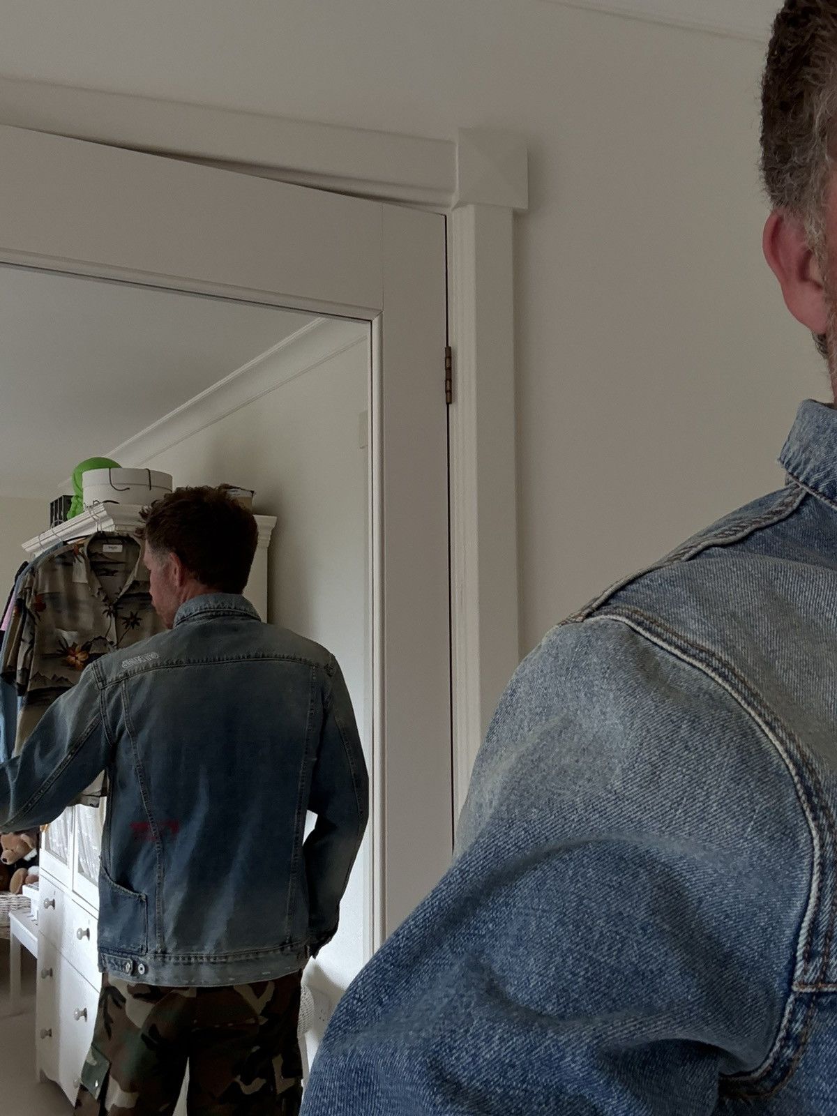 Heron Preston Heron Preston oiled distressed denim workwear trucker jacket Size US S / EU 44-46 / 1 - 8 Thumbnail