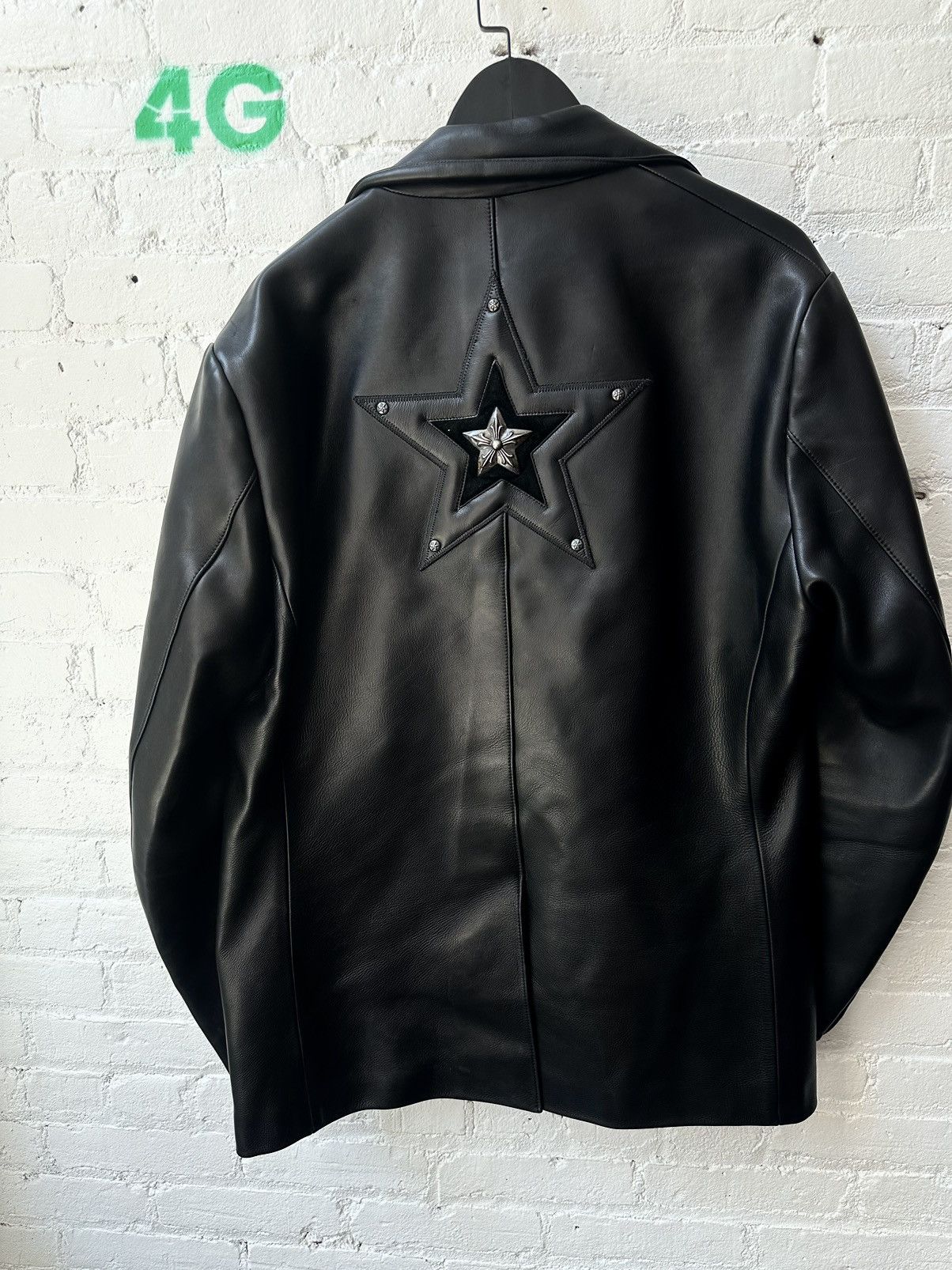 Chrome Hearts 3XL XXXL CHROME HEARTS 1 of 1 LEATHER PATCH JACKET BLAZER ! Size US XXL / EU 58 / 5 - 2 Thumbnail
