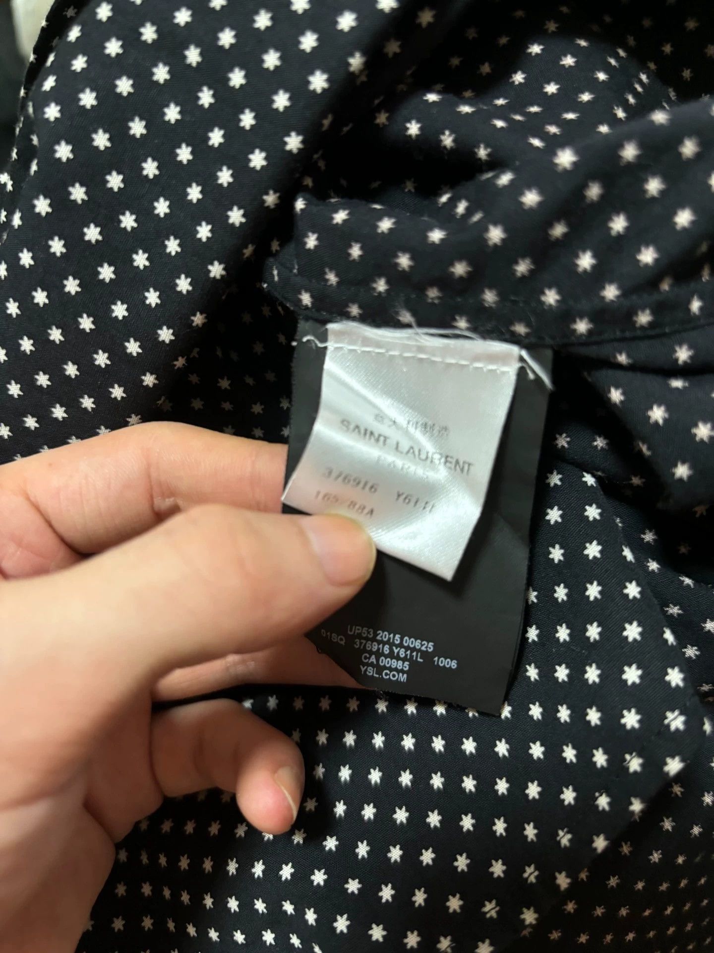 Saint Laurent Paris Saint Laurent SLP 16SS black white star shirt 38 S new Size US S / EU 44-46 / 1 - 5 Thumbnail