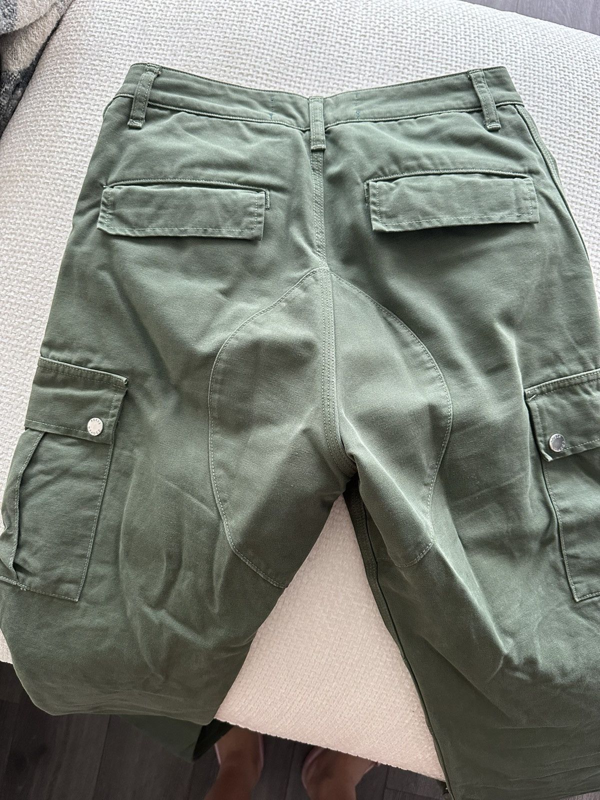 Reese Cooper Reese Cooper Organic Dye Cargo Trouser in Sage Size US 26 / EU 42 - 8 Thumbnail