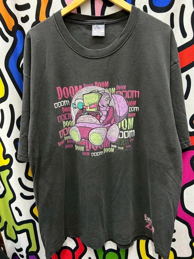 Vintage Vintage 2001 Invader Zim Cartoon tshirt size 2XL Size US XXL / EU 58 / 5 - 2 Thumbnail