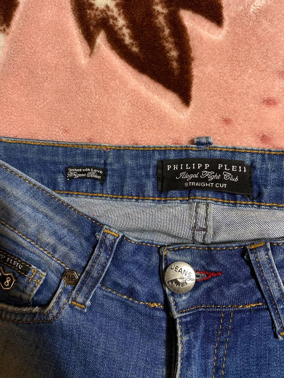Philipp Plein Philipp Plein Design FW14 Distressed Denim Army Blue Jeans Size US 26 / EU 42 - 2 Thumbnail