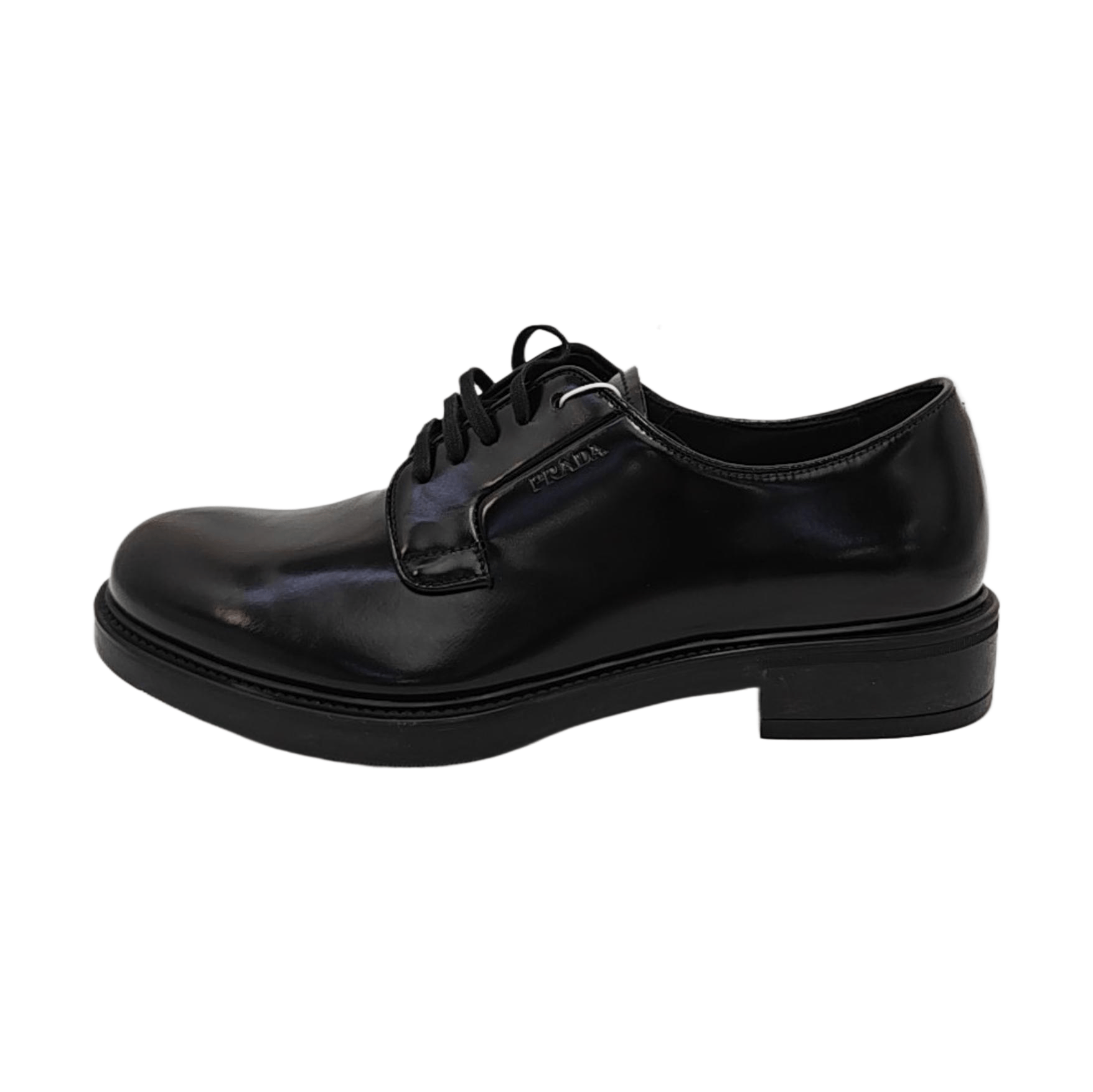 Prada Prada Black Leather Derby Shoes EU 39 Size US 6 / EU 39 - 1 Thumbnail