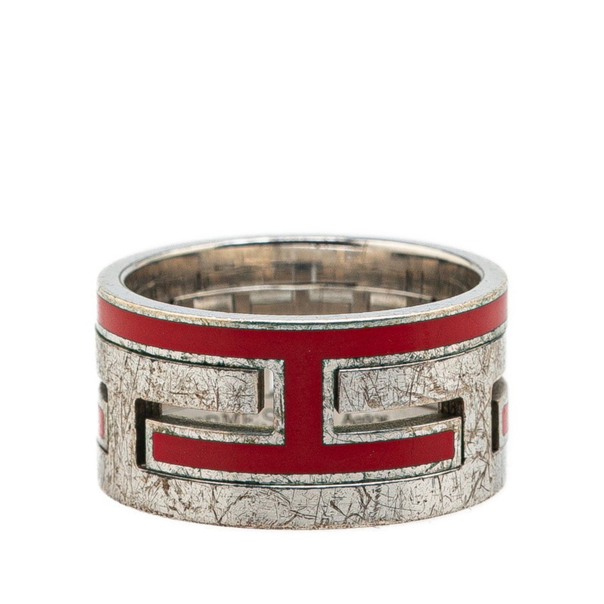 「高評価！」注目のレビュ H Ring GM Olympe HERMES Hermes Black Men's #12 Size S アクセサリー