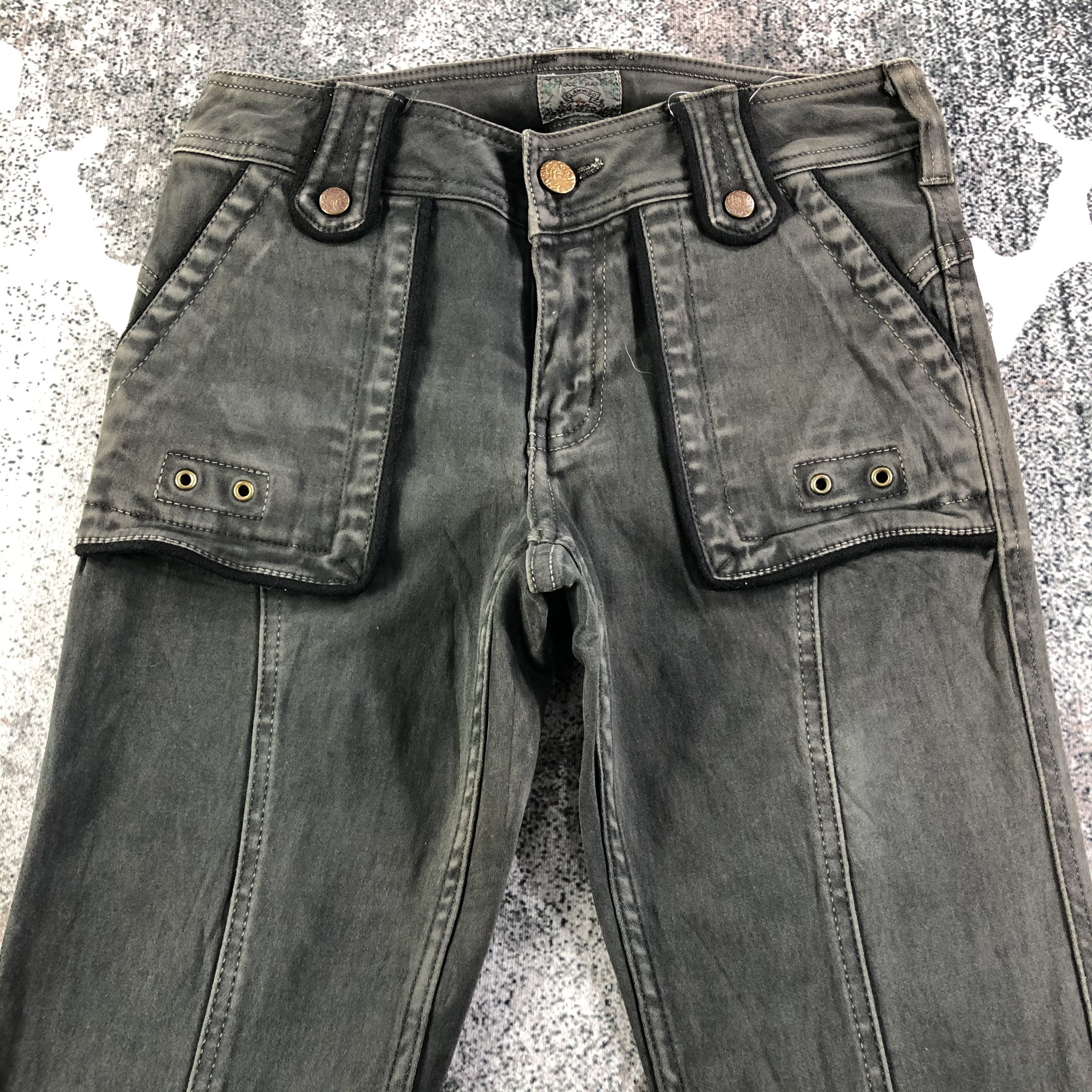 Japanese Brand Flamingo Faded Flared Pants KJ2155 Size 26" / US 2 / IT 38 - 3 Thumbnail