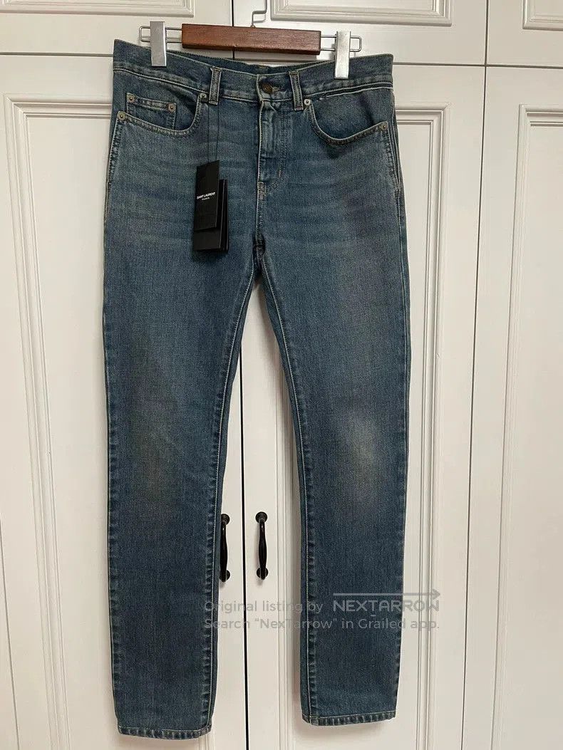 Saint Laurent Paris Saint Laurent Men's Blue Slim Fit Jeans. Size US 29 - 1 Thumbnail