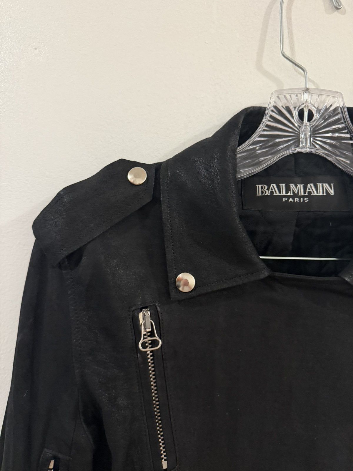 Balmain FW09 Balmain Double Belted Blistered Lambskin Biker Jacket Size US S / EU 44-46 / 1 - 4 Thumbnail
