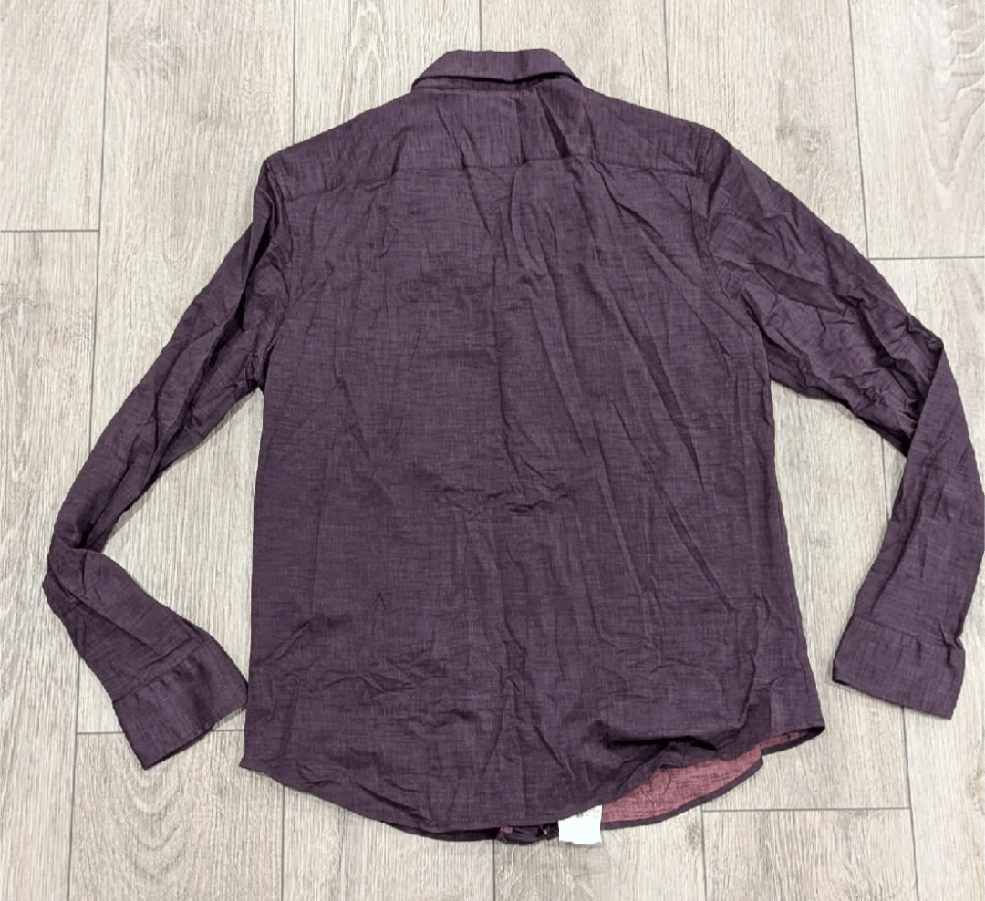 Emporio Armani Emporio Armani Stretch LS Button Up Shirt Dark Red Large Size US L / EU 52-54 / 3 - 4 Thumbnail