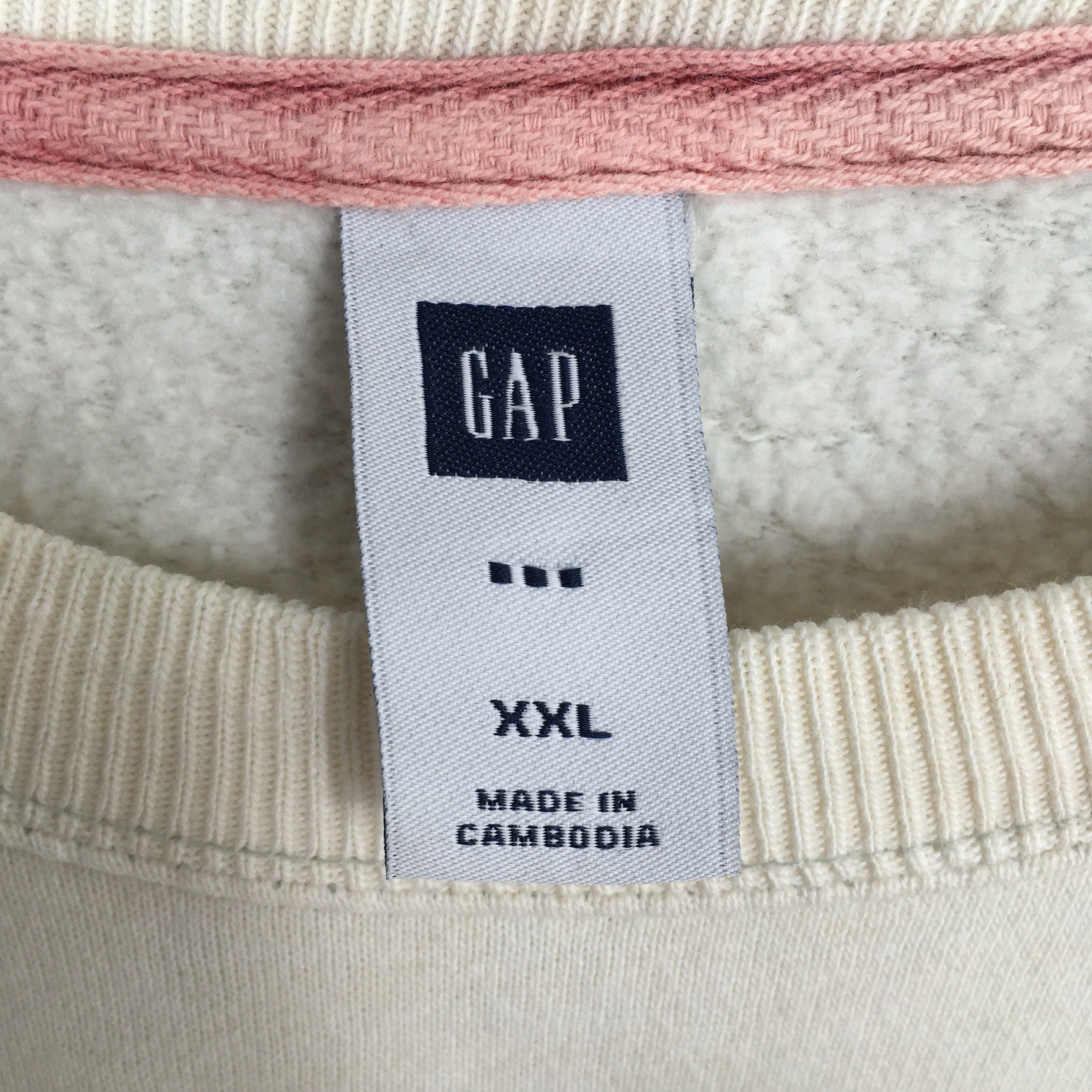 Gap Vintage 90s Gap White Oversized Sweatshirt XXLarge Size US XXL / EU 58 / 5 - 4 Thumbnail