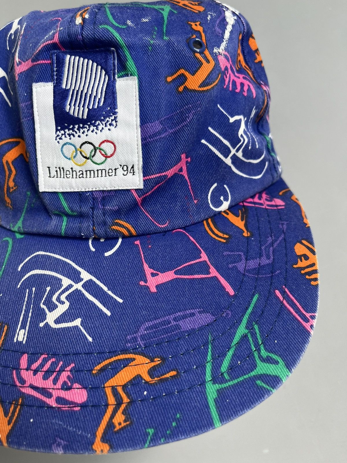 Vintage Vintage 1994 Lillehammer Winter Olympic Games Blue Cap Size ONE SIZE - 4 Thumbnail