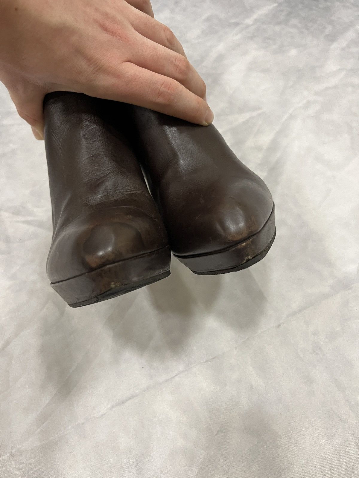 Jil Sander Jil Sander Brown Leather Platform High Heel Boots Size US 10 / IT 40 - 8 Thumbnail