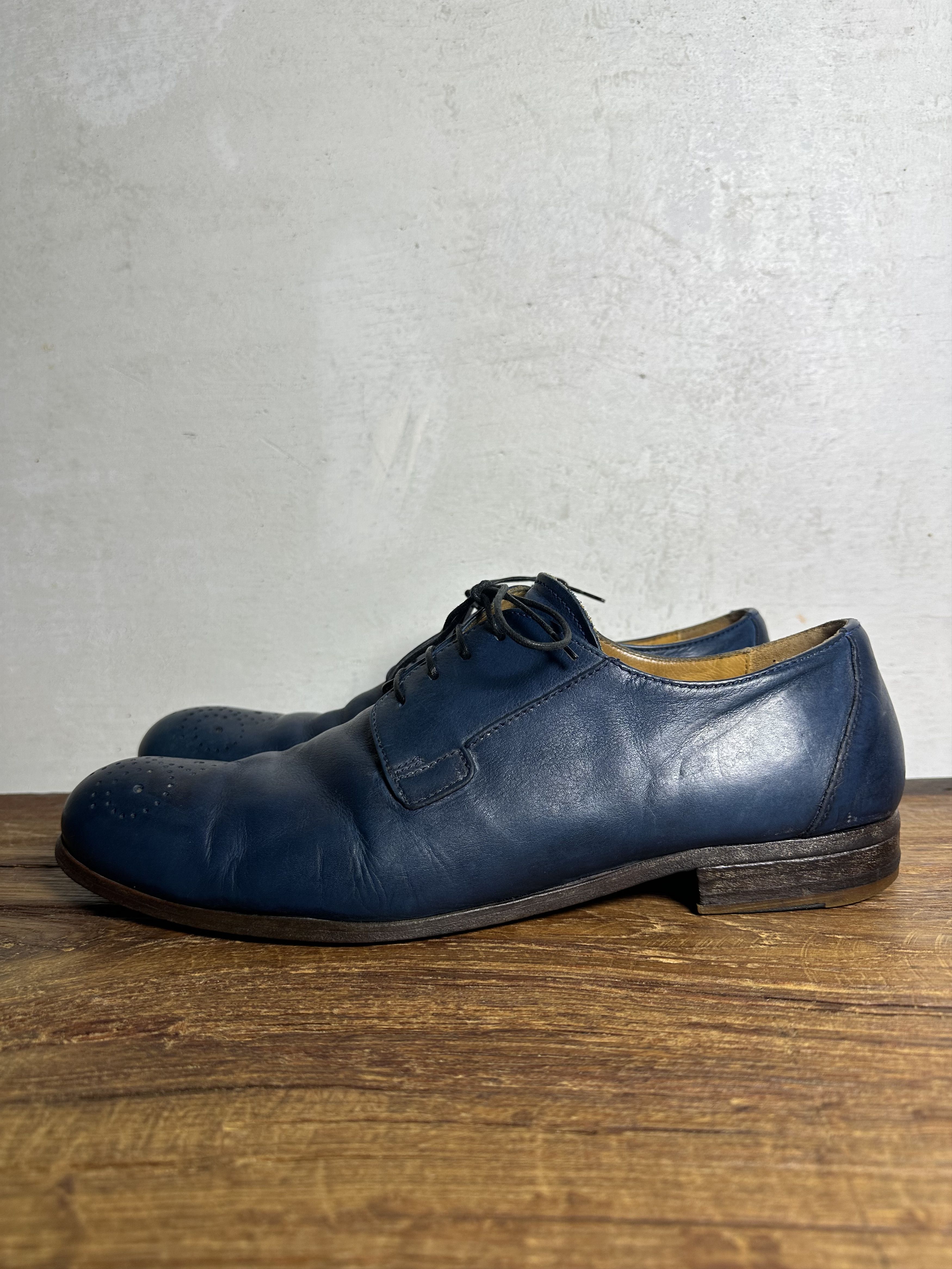 MoMA Moma Blue Lace-Up Shoes Size US 12 / EU 45 - 5 Thumbnail