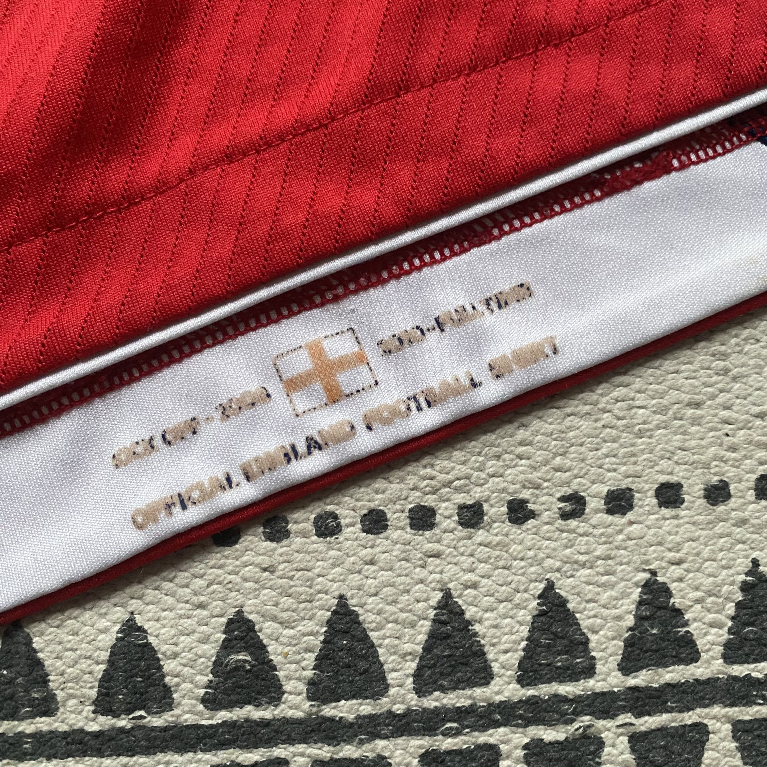 Umbro ⚽️ Vintage Umbro England Soccer jersey Center logo Blockore Size US L / EU 52-54 / 3 - 4 Thumbnail