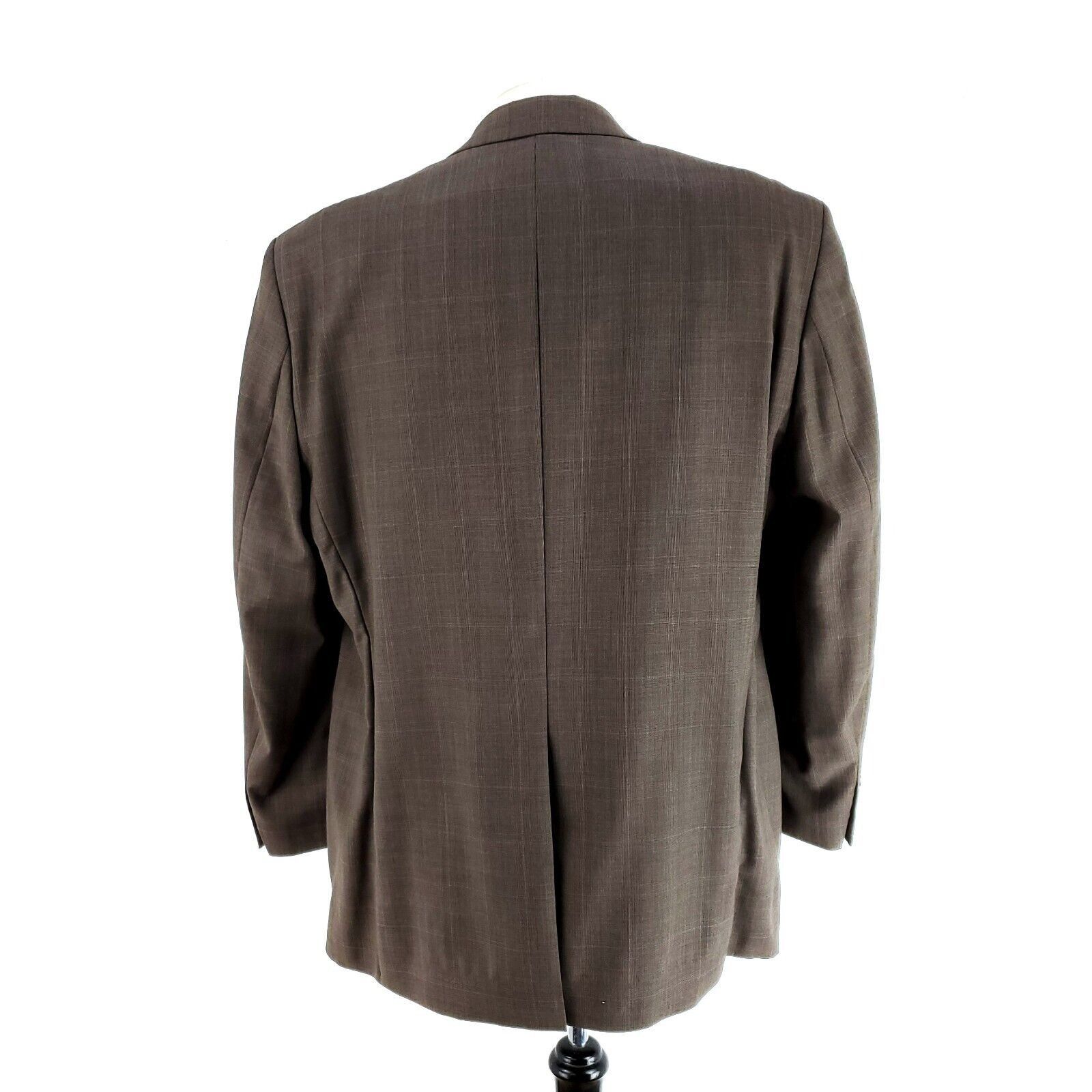 Lauren Ralph Lauren Lauren Ralph Lauren Wool 2 Button Blazer 44L Brown Plaid Spo Size 44L - 5 Thumbnail