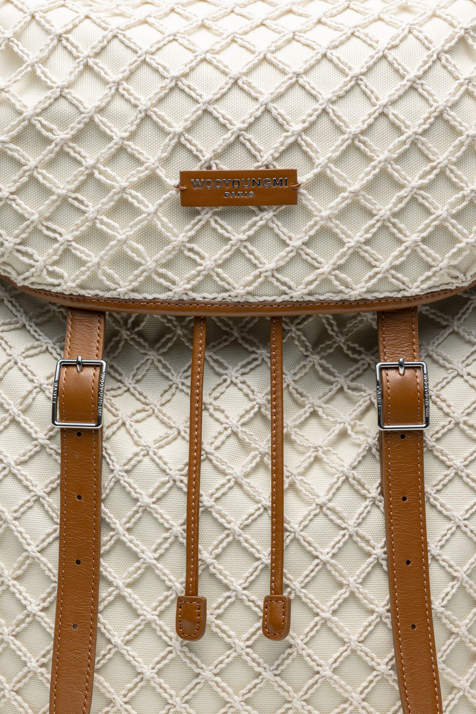 Wooyoungmi BNWT SS25 WOOYOUNGMI IVORY KNIT NET COTTON BACKPACK Size ONE SIZE - 8 Thumbnail