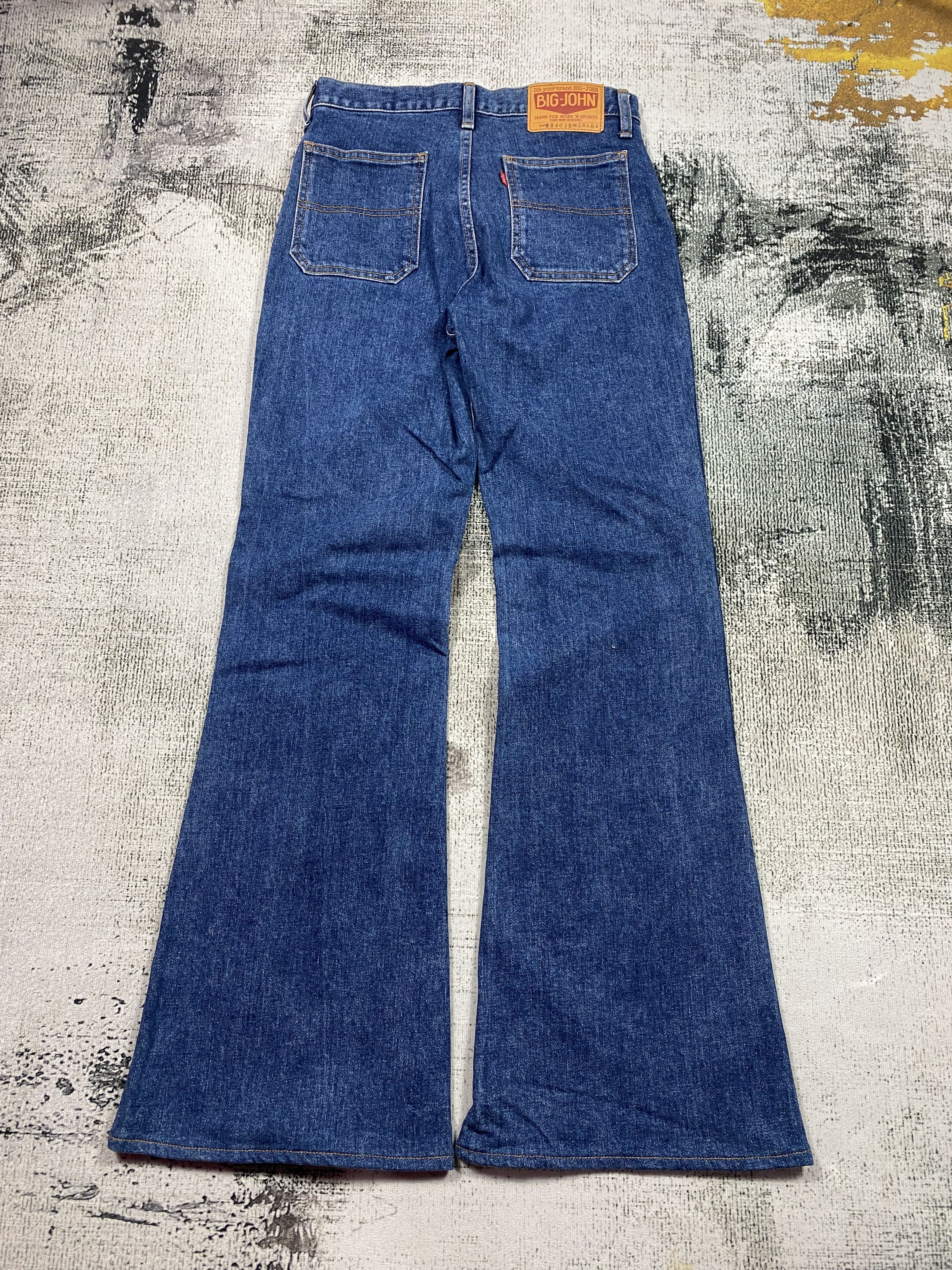 Big John SICKS💥Flare Bell Bottoms Jeans Vintage Big John Size US 27 - 10 Thumbnail