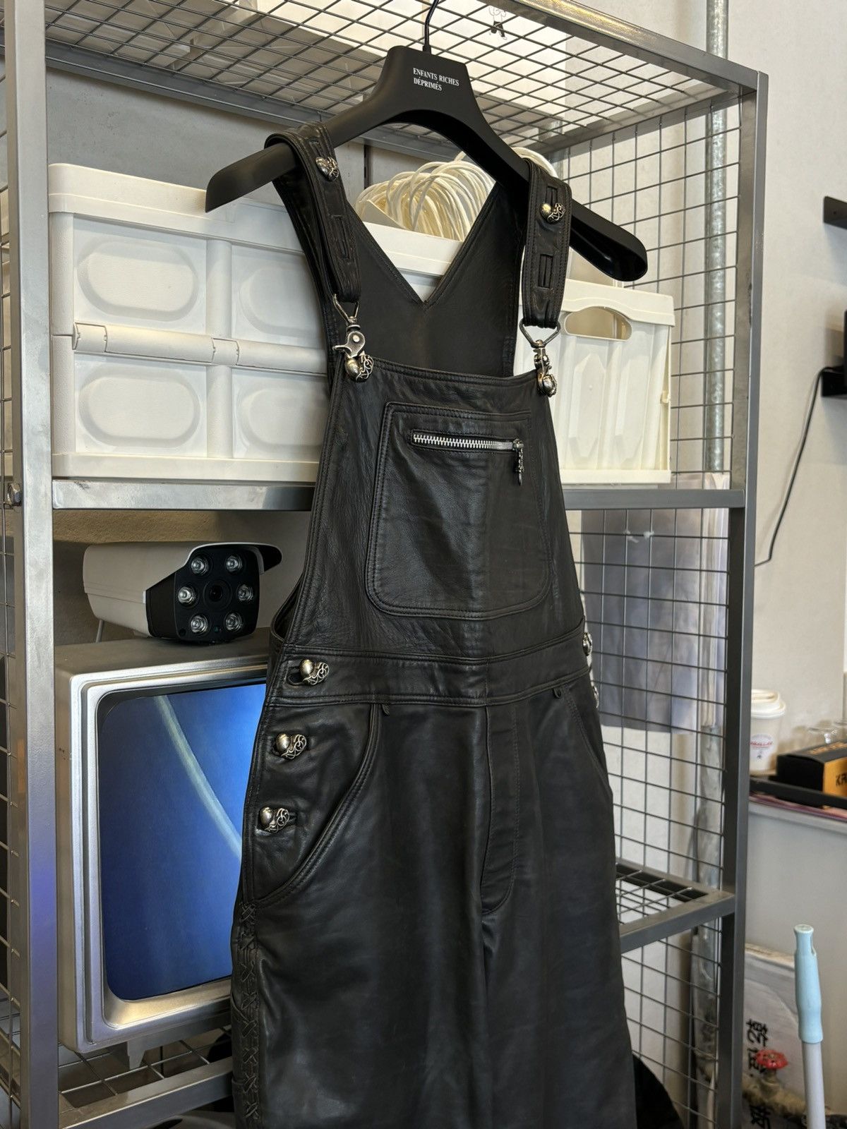 Chrome Hearts 1/1 crazy silver sterling & patches Leather overalls Size US 32 / EU 48 - 6 Thumbnail
