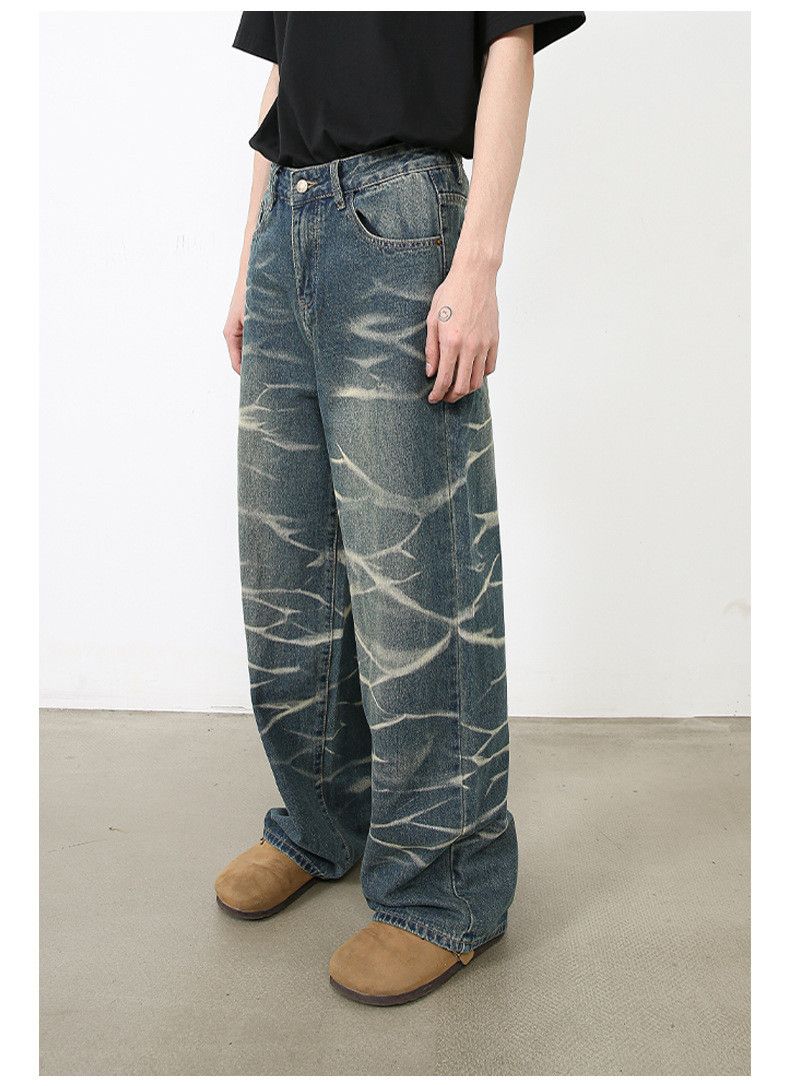 Japanese Brand × Jean Japanese loose straight washed distressed vintage jeans Size US 32 / EU 48 - 4 Thumbnail