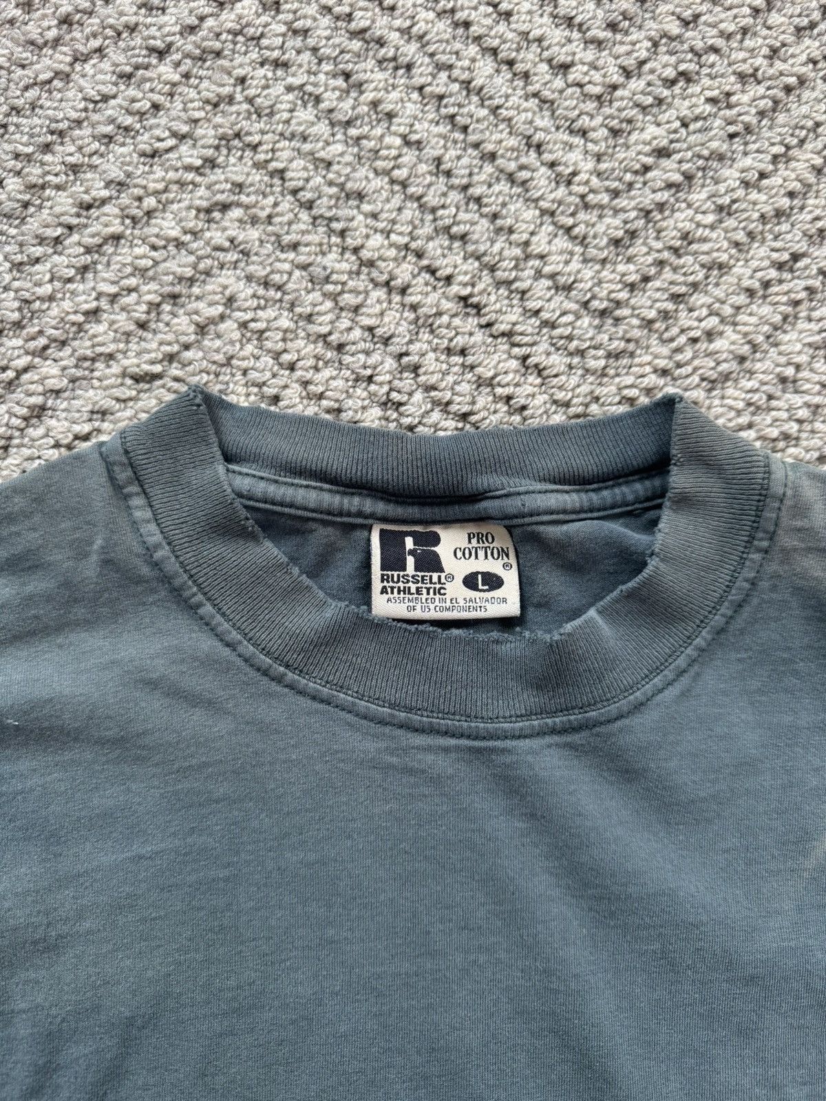 Russell Athletic Vintage Faded Green Russell Tee Size US L / EU 52-54 / 3 - 3 Thumbnail