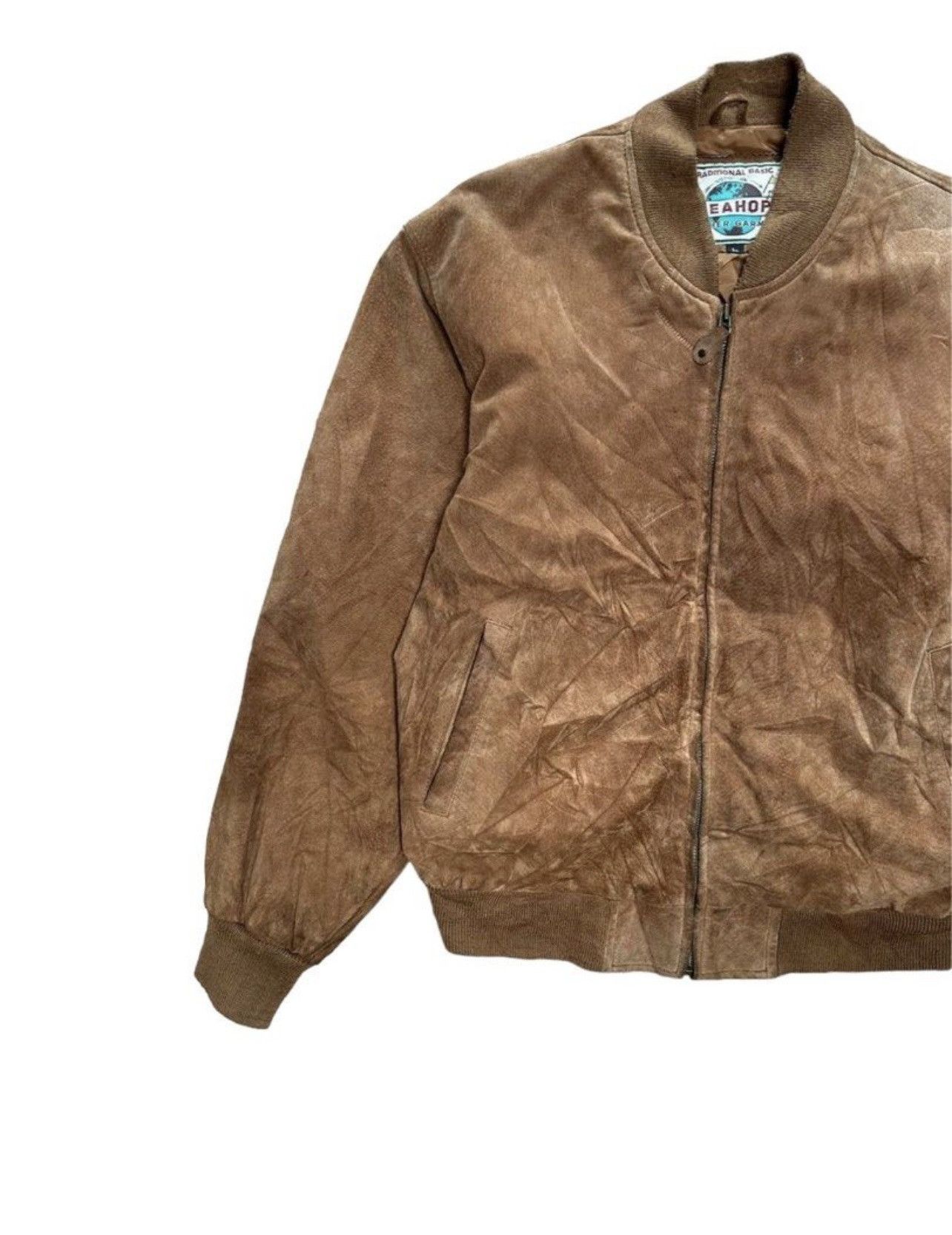 Vintage Vtg Seahop Suede Leather Jacket Size US M / EU 48-50 / 2 - 2 Thumbnail